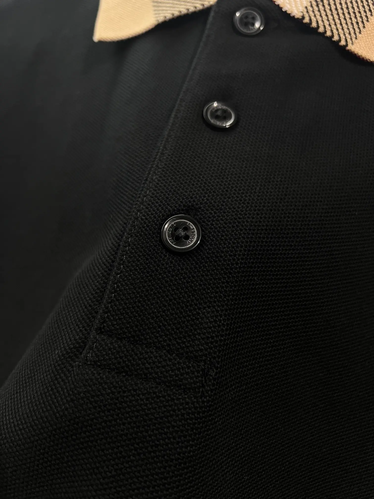 Check-Collar Cotton-Piqué Polo Shirt D15013230 — view 7