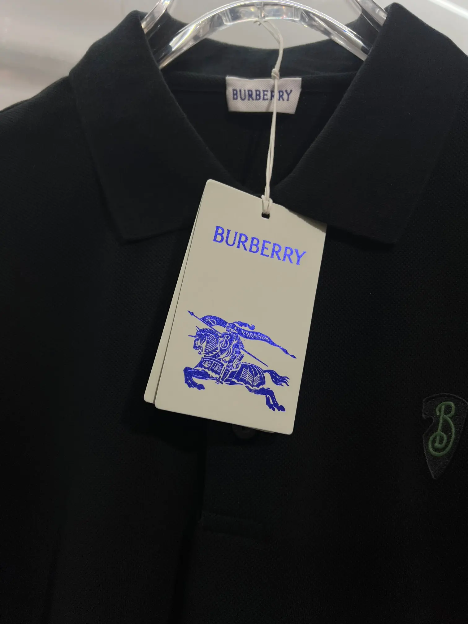 Embroidered Shield Logo Cotton-Piqué Polo Shirt D15013067 — view 4