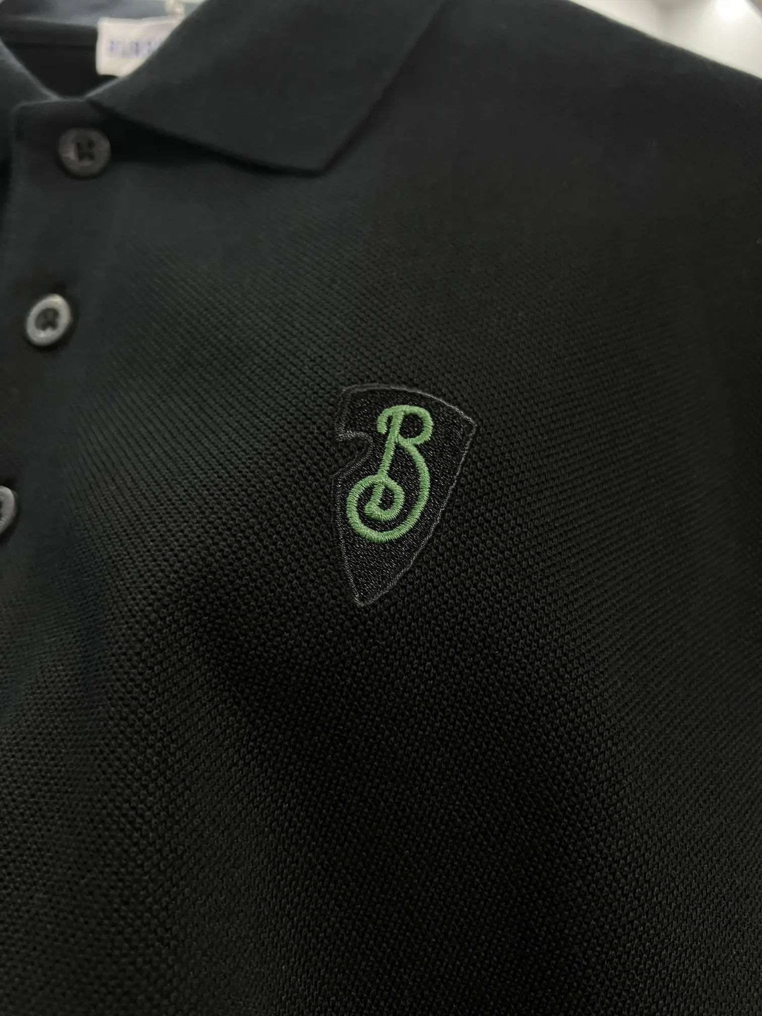 Embroidered Shield Logo Cotton-Piqué Polo Shirt D15013067 — view 5