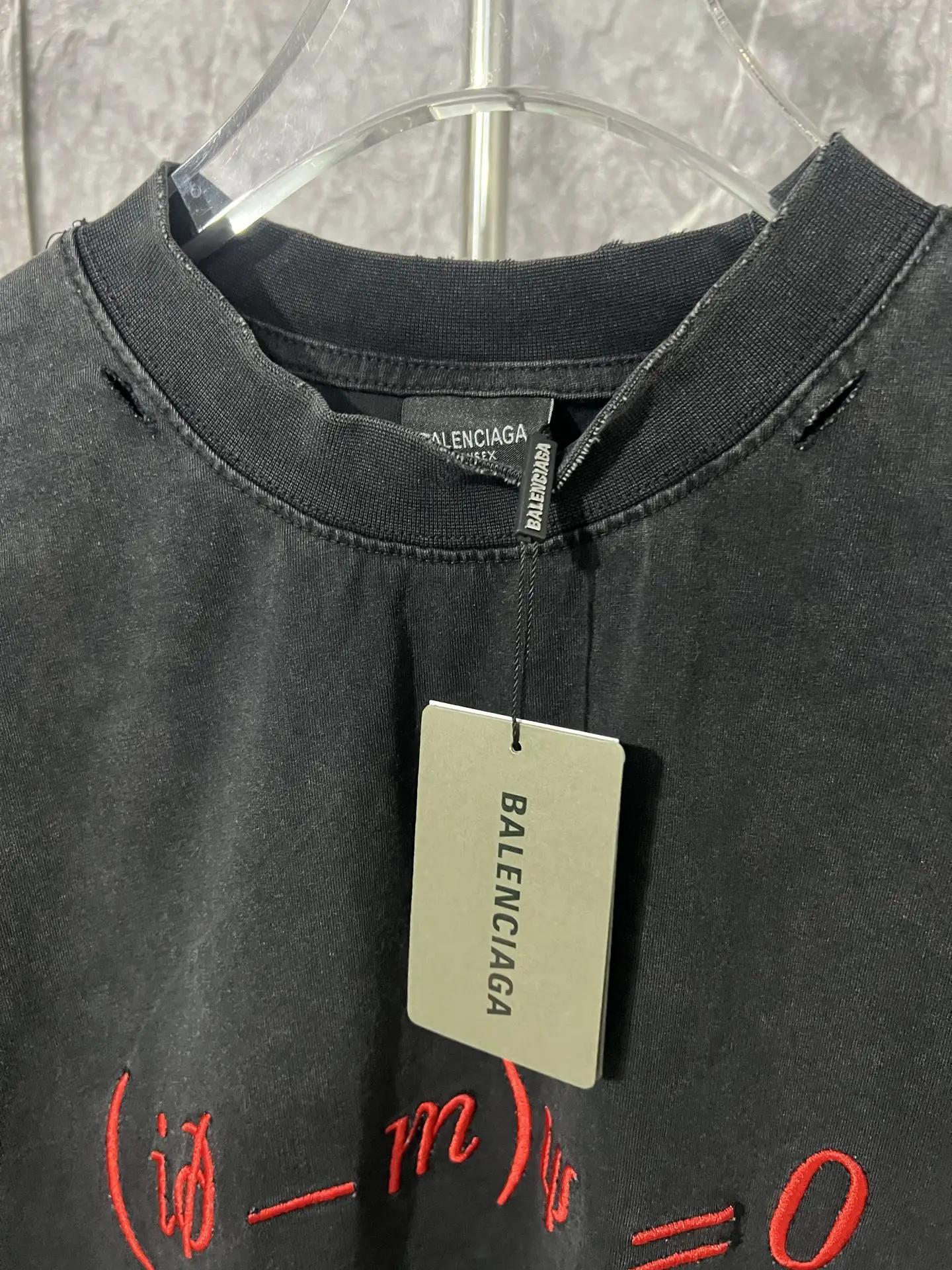 Dirac Equation Distressed Cotton T-Shirt D15013198 — view 5