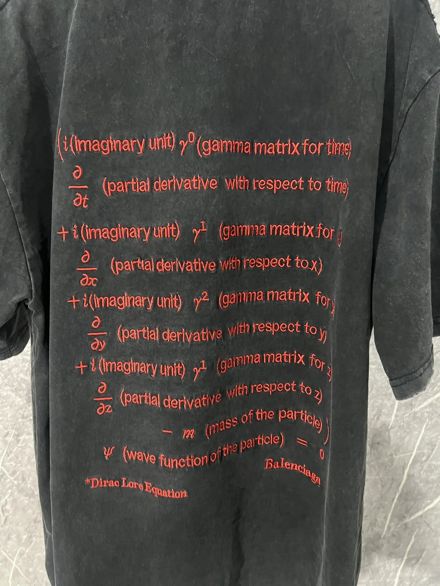 Dirac Equation Distressed Cotton T-Shirt D15013198 — view 8