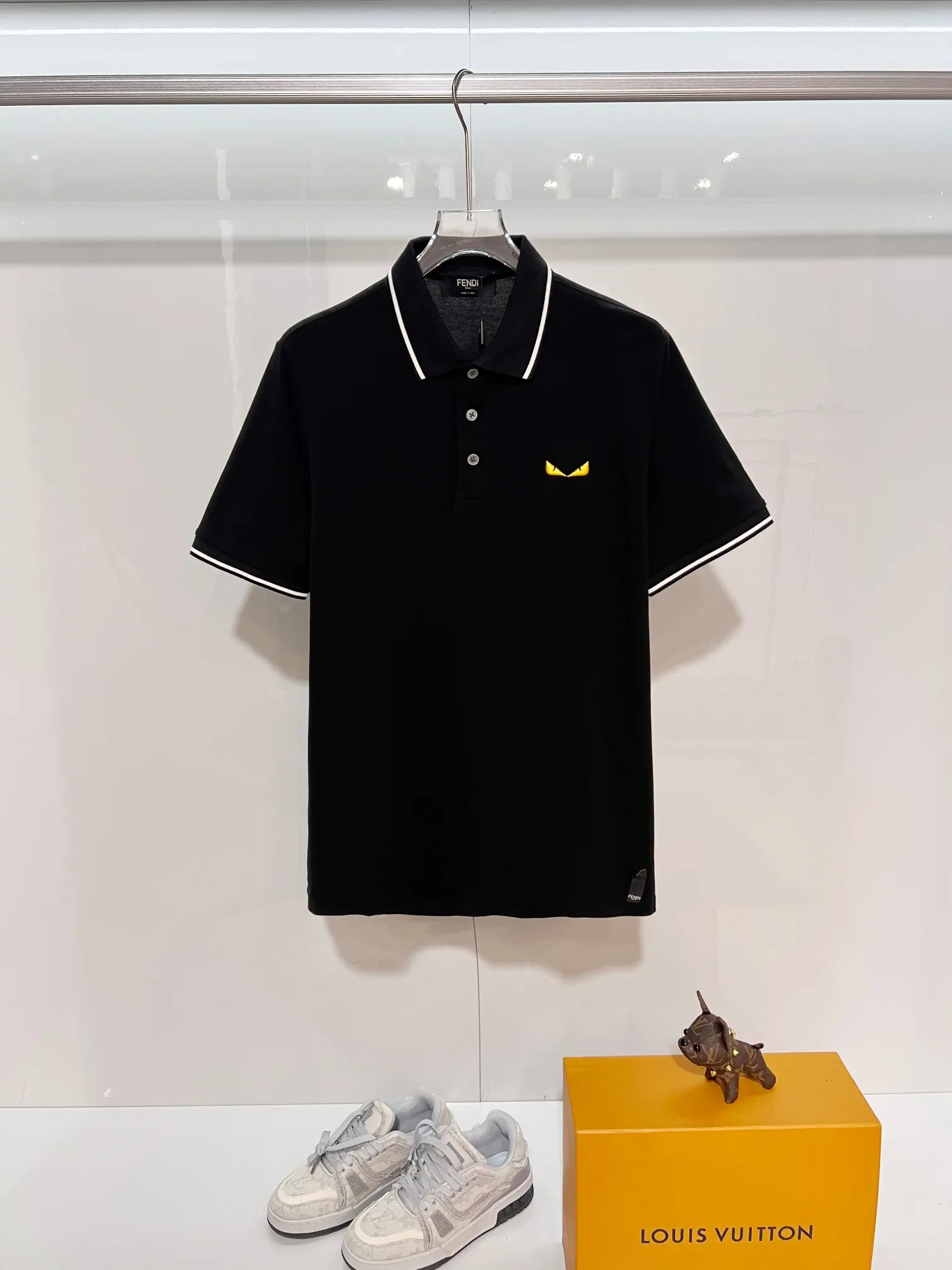 Bag Bugs Embroidered Cotton-Pique Polo Shirt D15013222