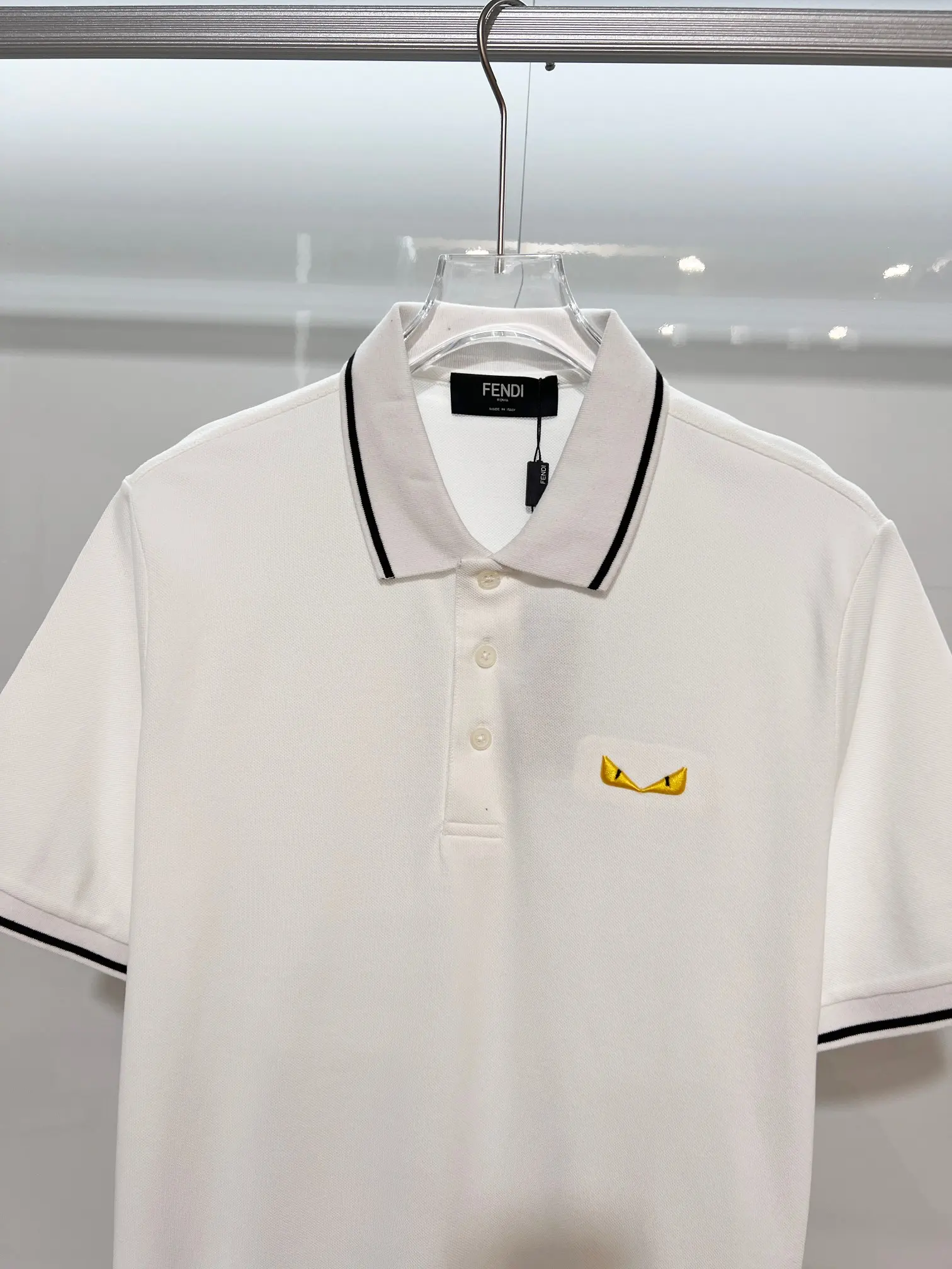 Bag Bugs Embroidered Cotton-Pique Polo Shirt D15013221 — view 3