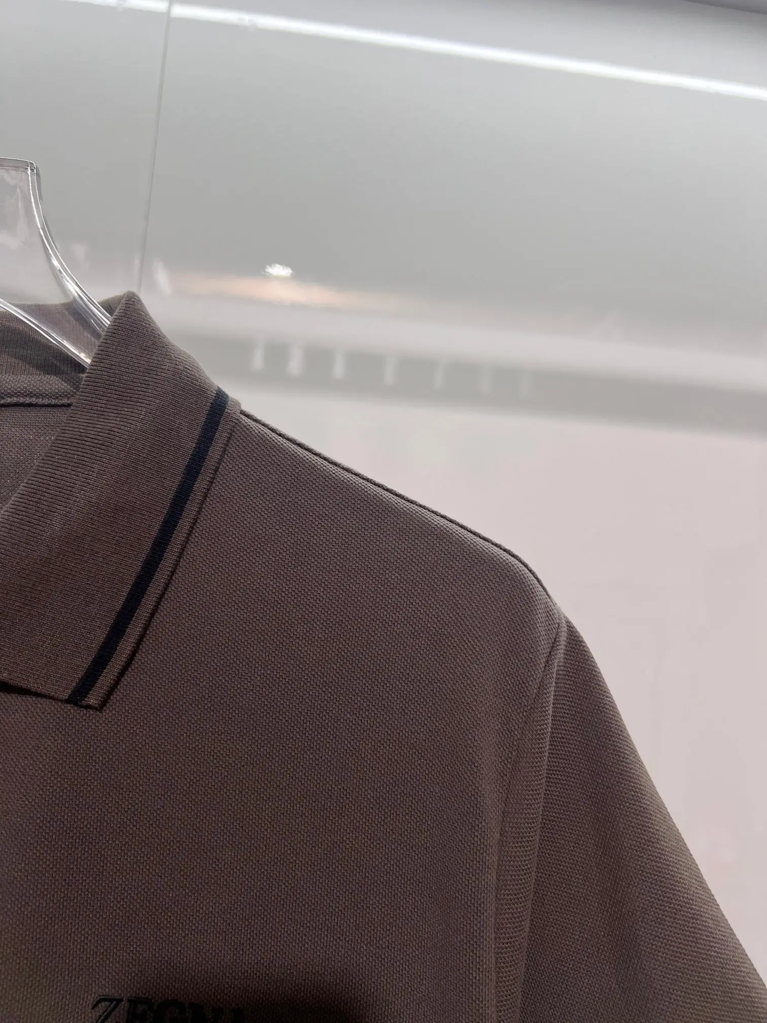 Zegna Logo-Embroidered Cotton-Piqué Polo Shirt D15013061 — view 7