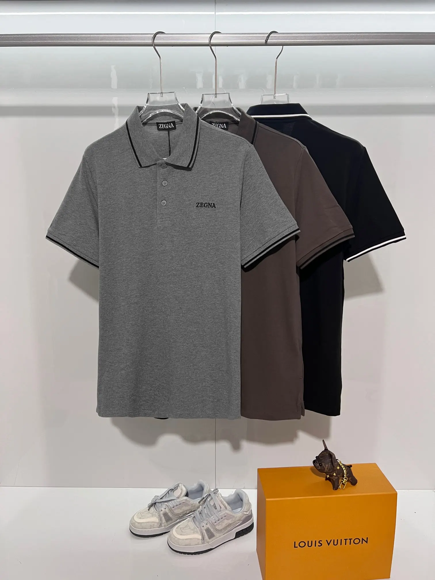 Logo-Embroidered Piqué Cotton Polo Shirt D15013062 — view 11