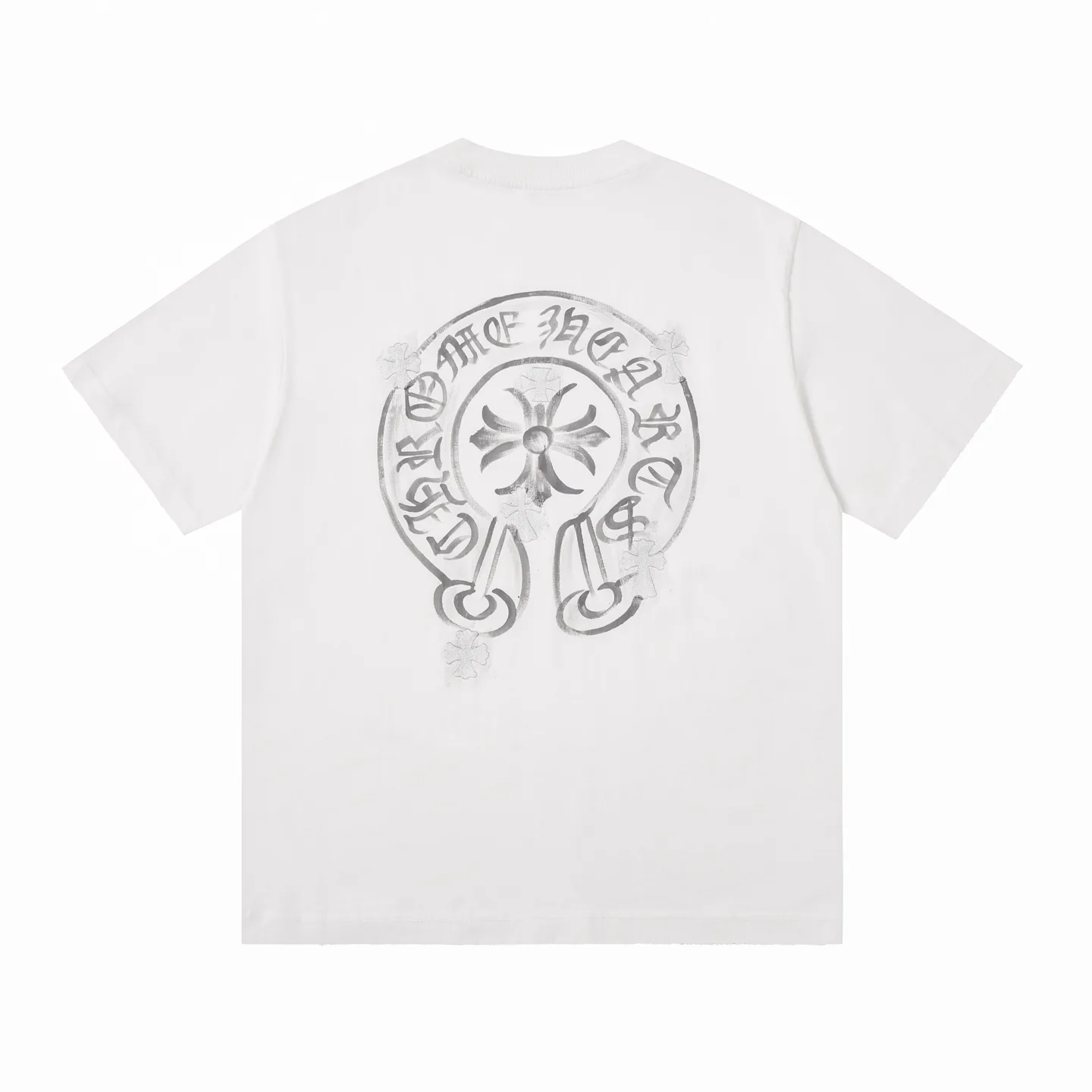 Hand-Painted Logo Cotton T-Shirt D15015173 — view 2