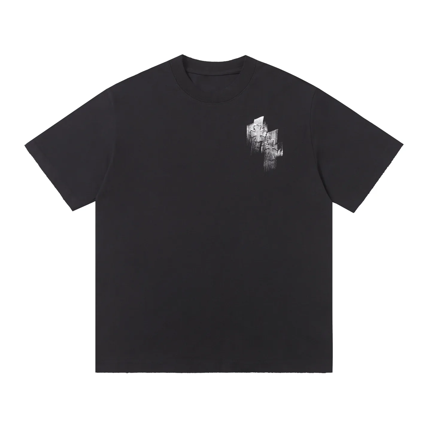 Hand-Painted Logo Cotton T-Shirt D15015172