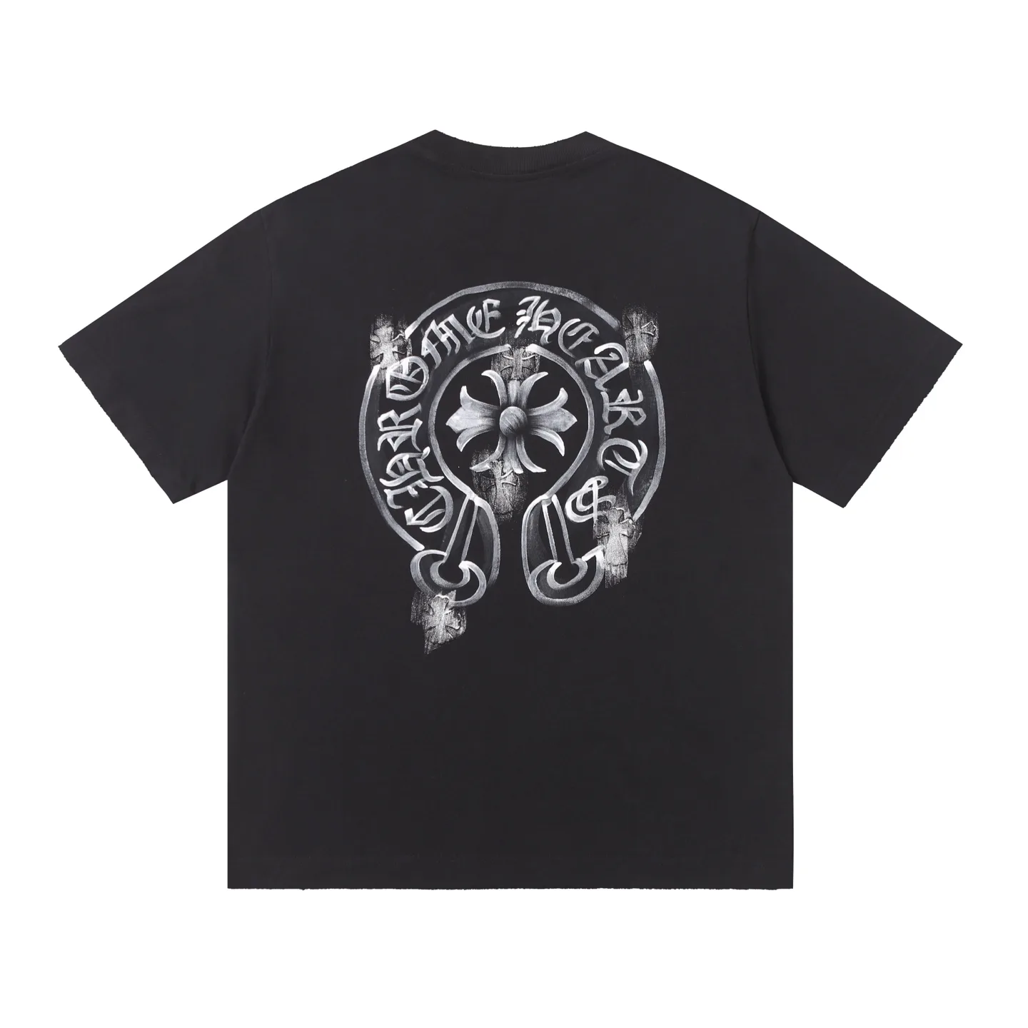Hand-Painted Logo Cotton T-Shirt D15015172 — view 2