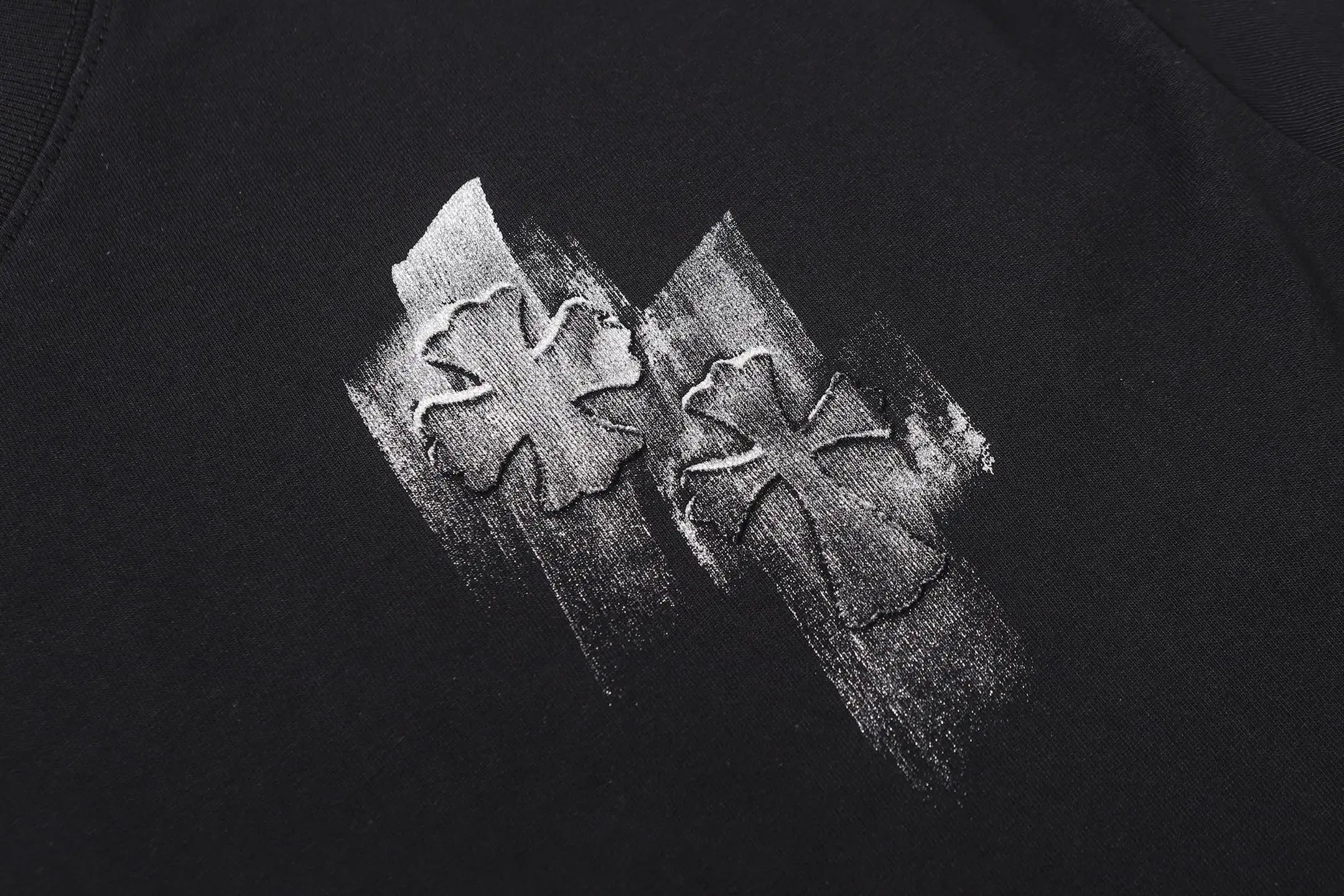 Hand-Painted Logo Cotton T-Shirt D15015172 — view 4