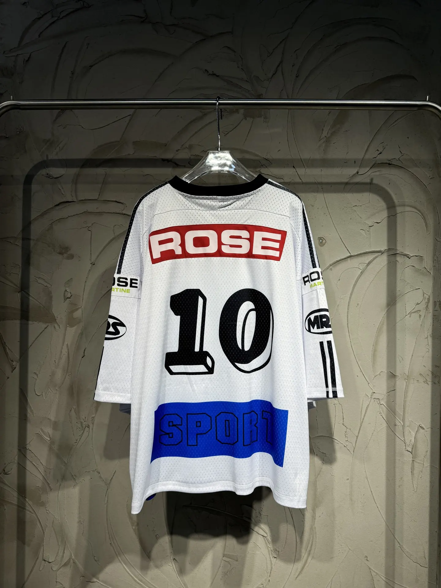 Oversized Striped Mesh Football Jersey D15523039 — view 2