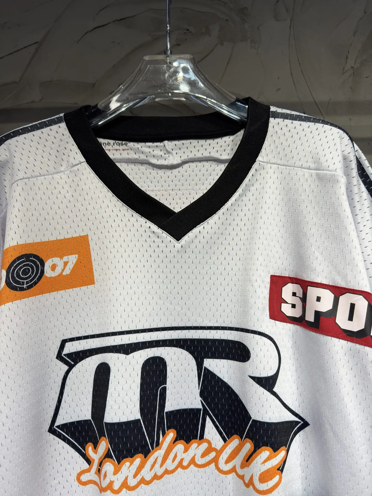 Oversized Striped Mesh Football Jersey D15523039 — view 5