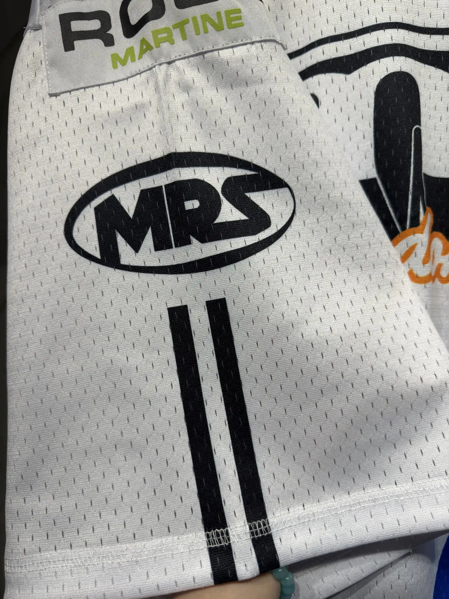 Oversized Striped Mesh Football Jersey D15523039 — view 12