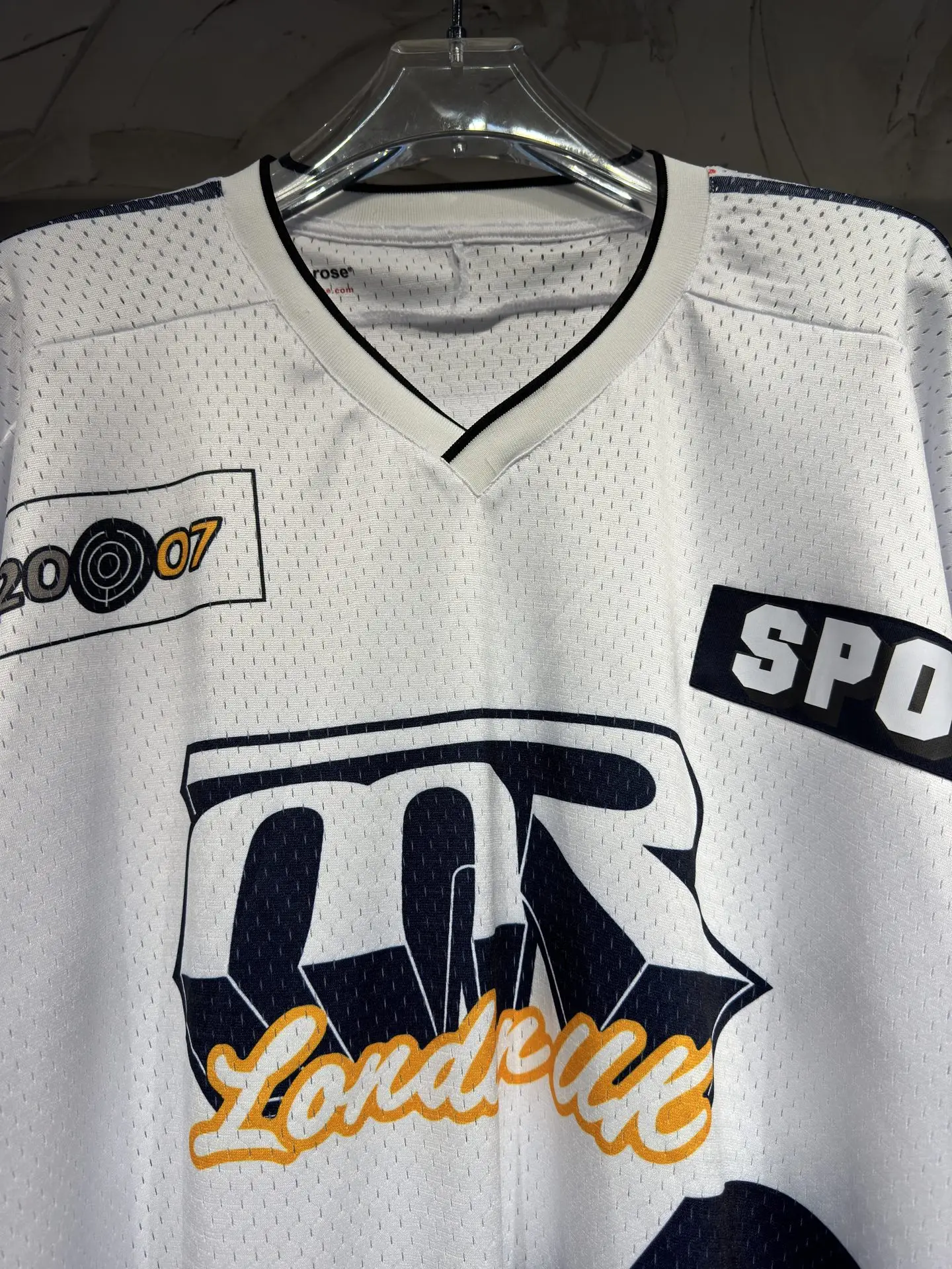 Oversized Striped Mesh Football Jersey D15523036 — view 5