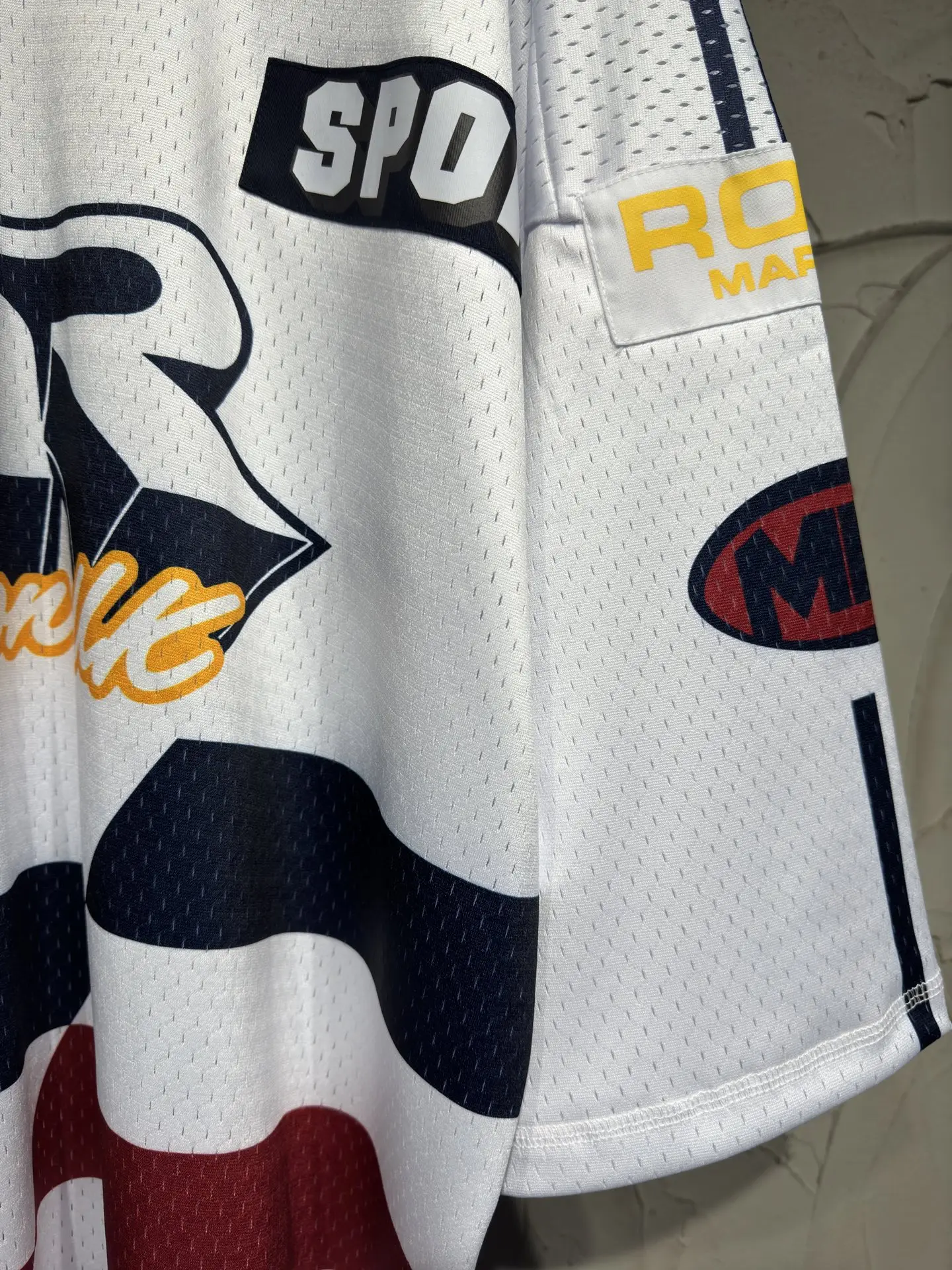 Oversized Striped Mesh Football Jersey D15523036 — view 7