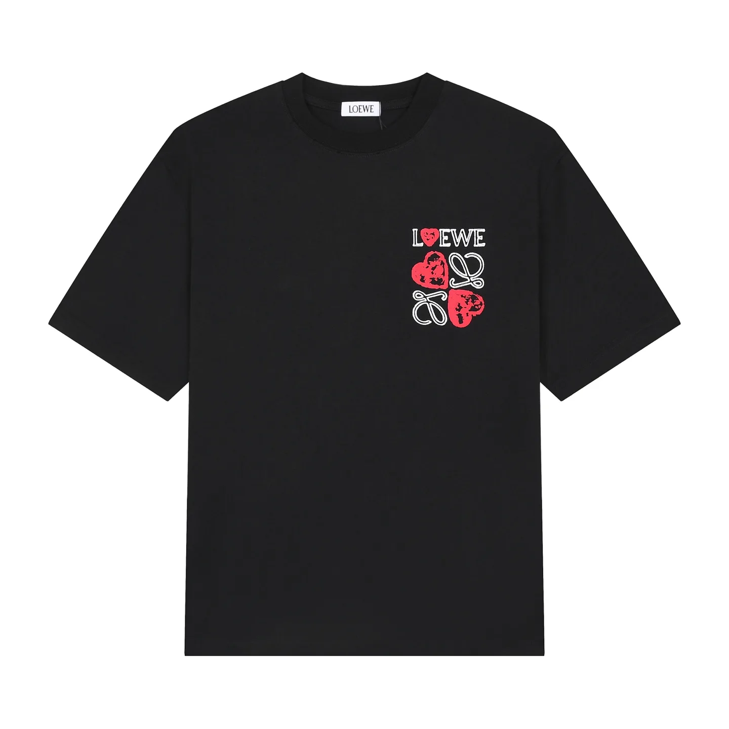 Logo Heart Print Cotton T-Shirt D15512783