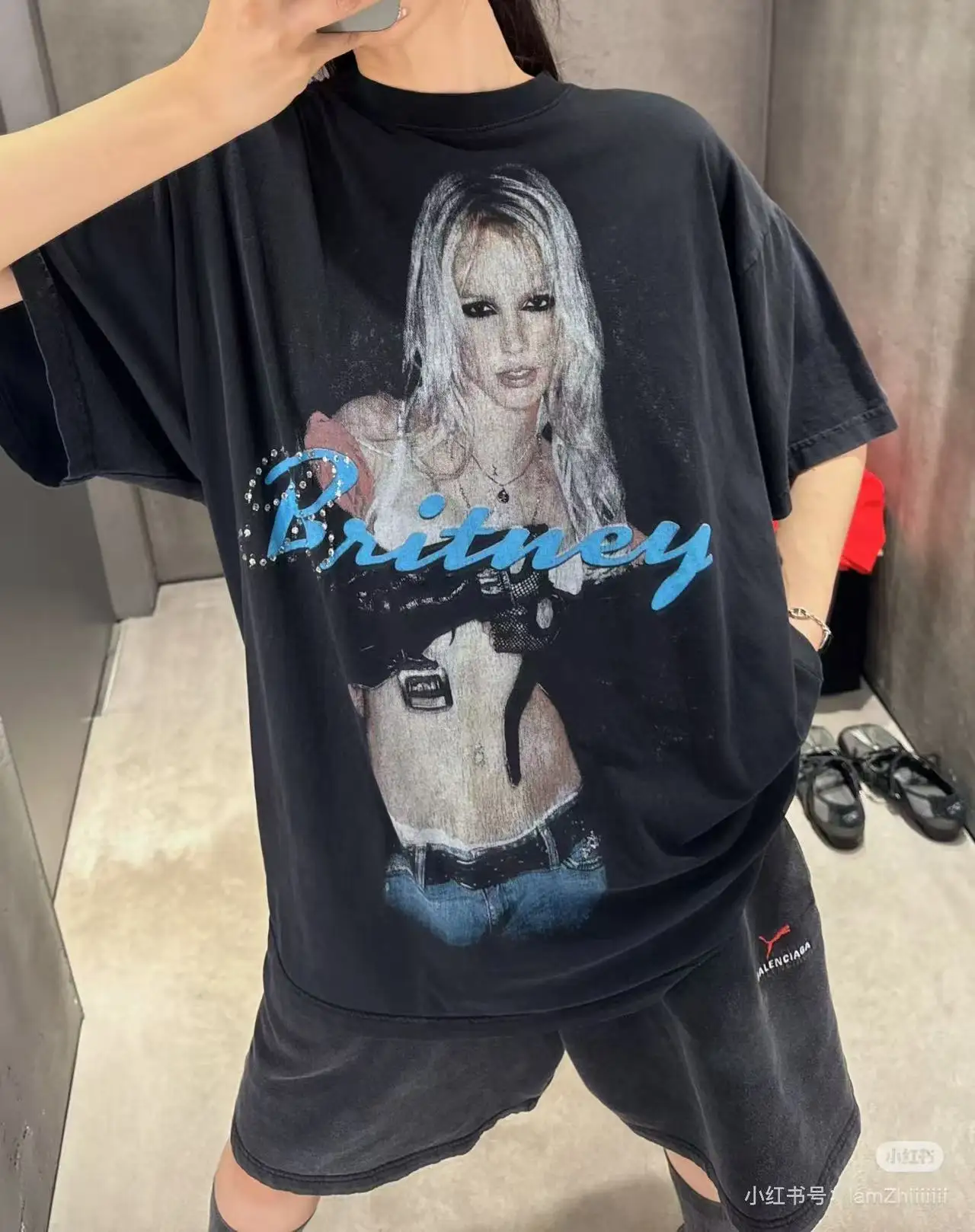 Britney Spears Graphic Print T-Shirt D15518744 — view 3