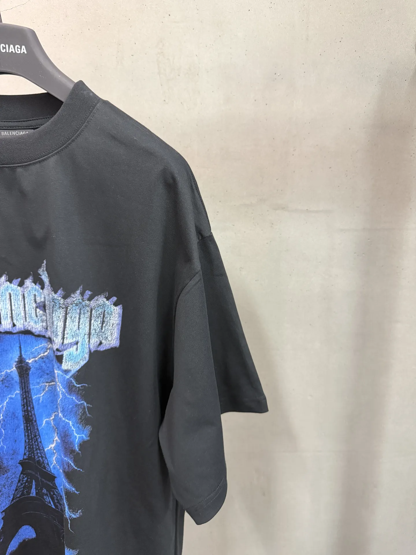 Eiffel Tower Lightning Graphic Oversized T-Shirt D15518758 — view 4