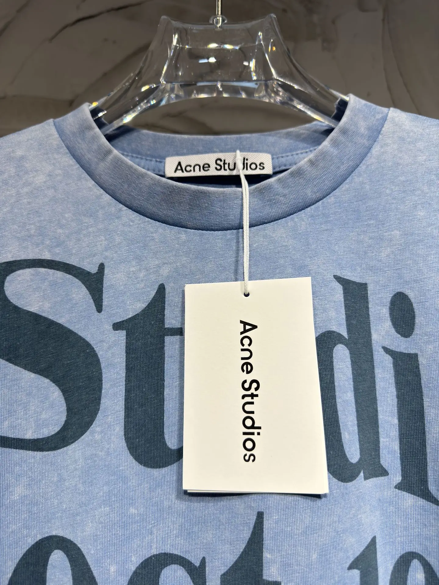 Logo Print Acid-Wash Long-Sleeved T-Shirt D16023059 — view 10