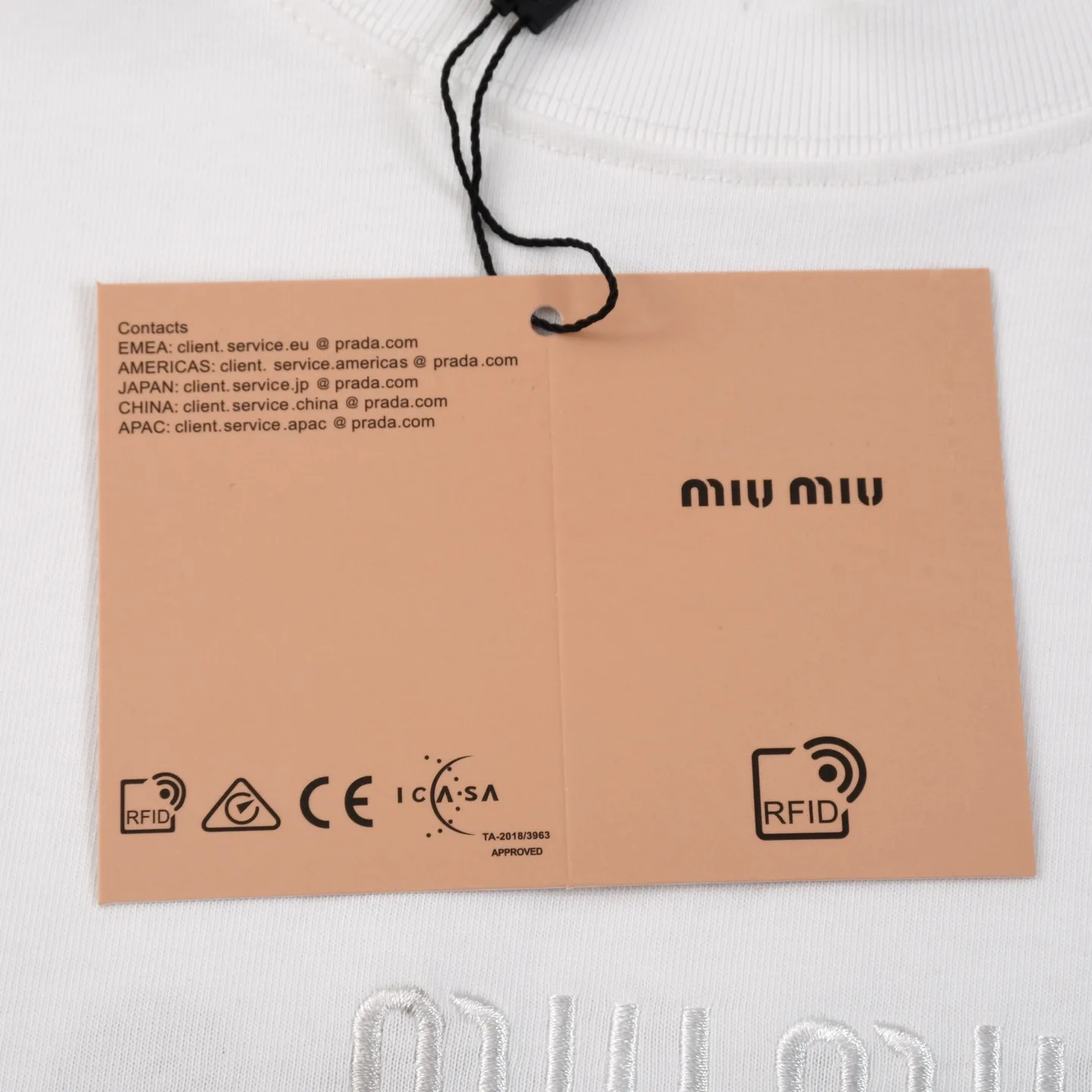 Logo Embroidered Cotton Jersey T-Shirt D16012780 — view 5
