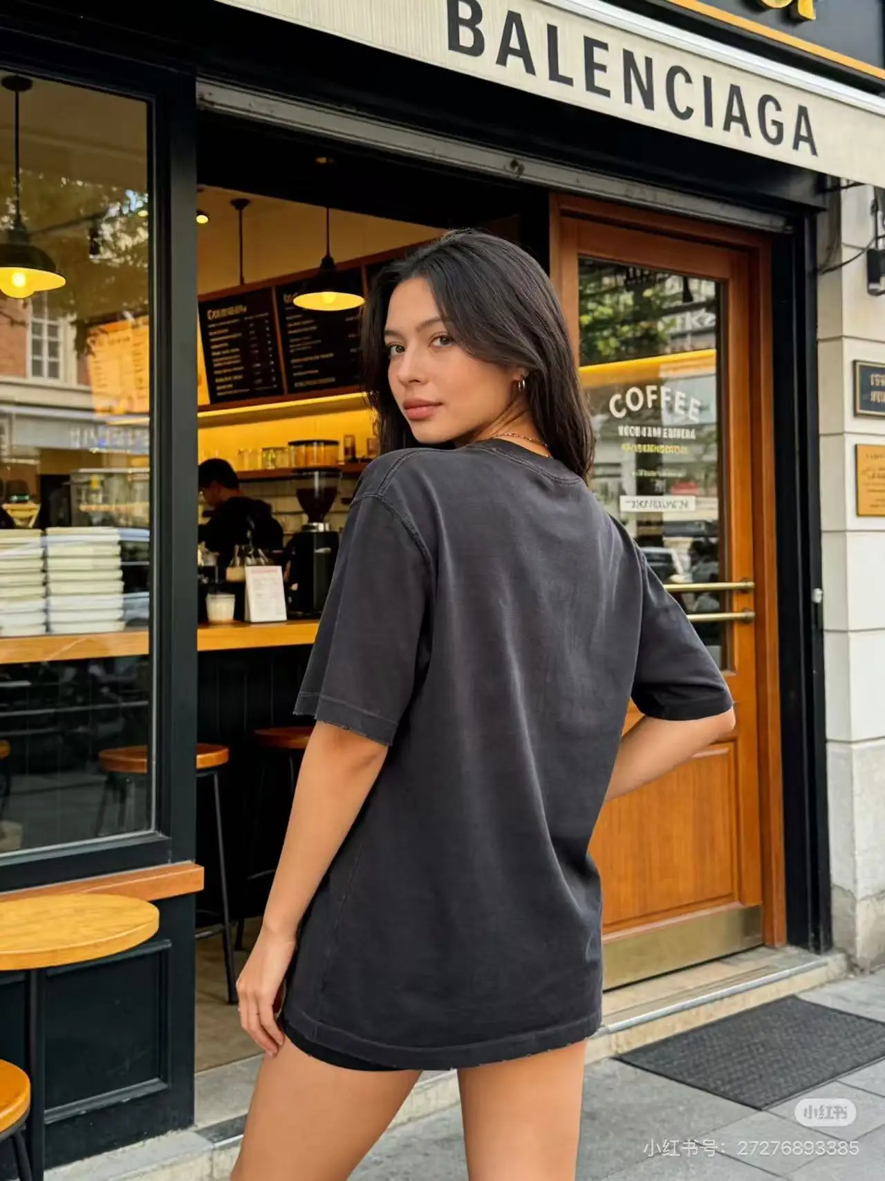 Washed Graphic Print Oversized T-Shirt D16018741 — view 6