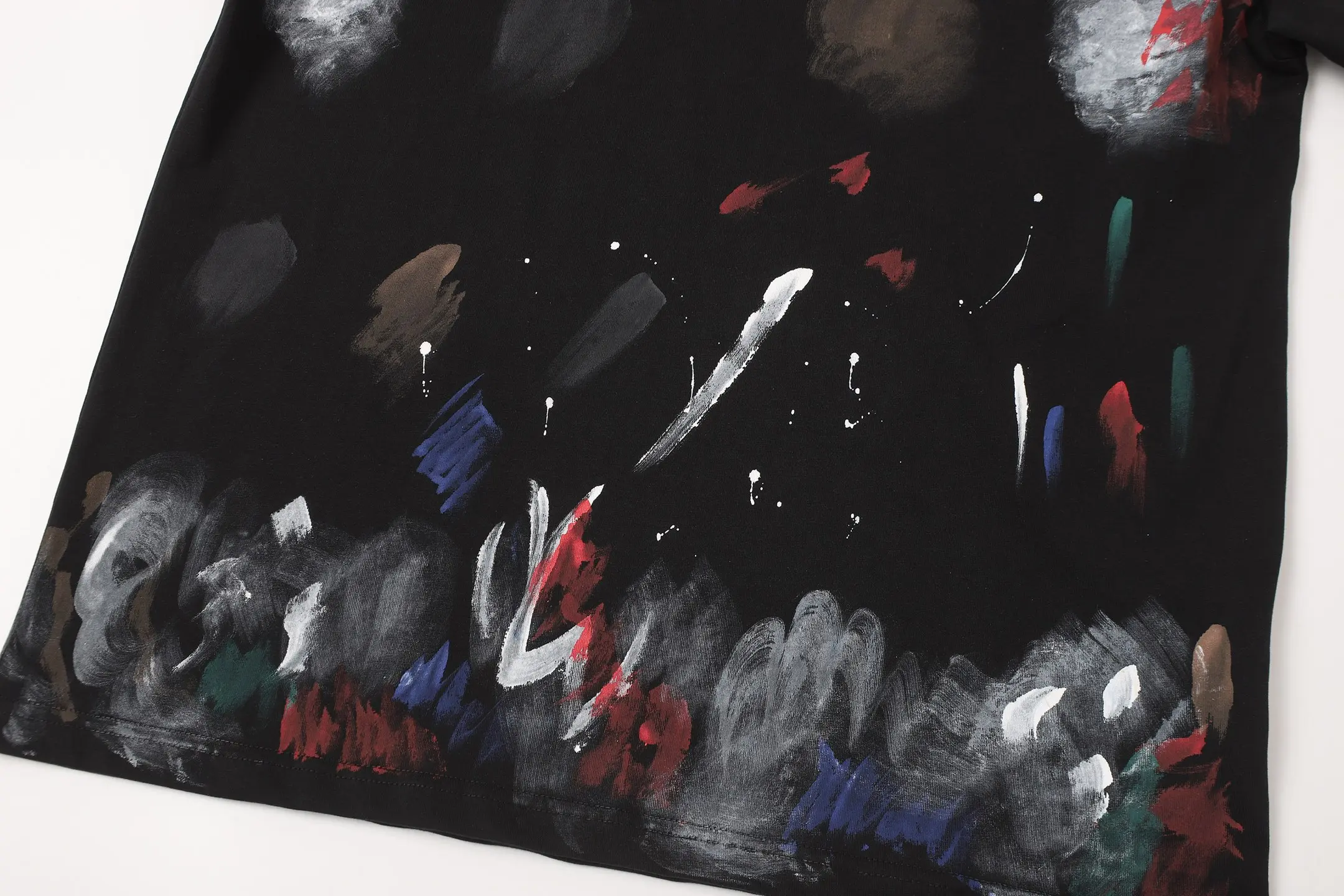 Paint-Splatter Embroidered Cotton T-Shirt D16018762 — view 4