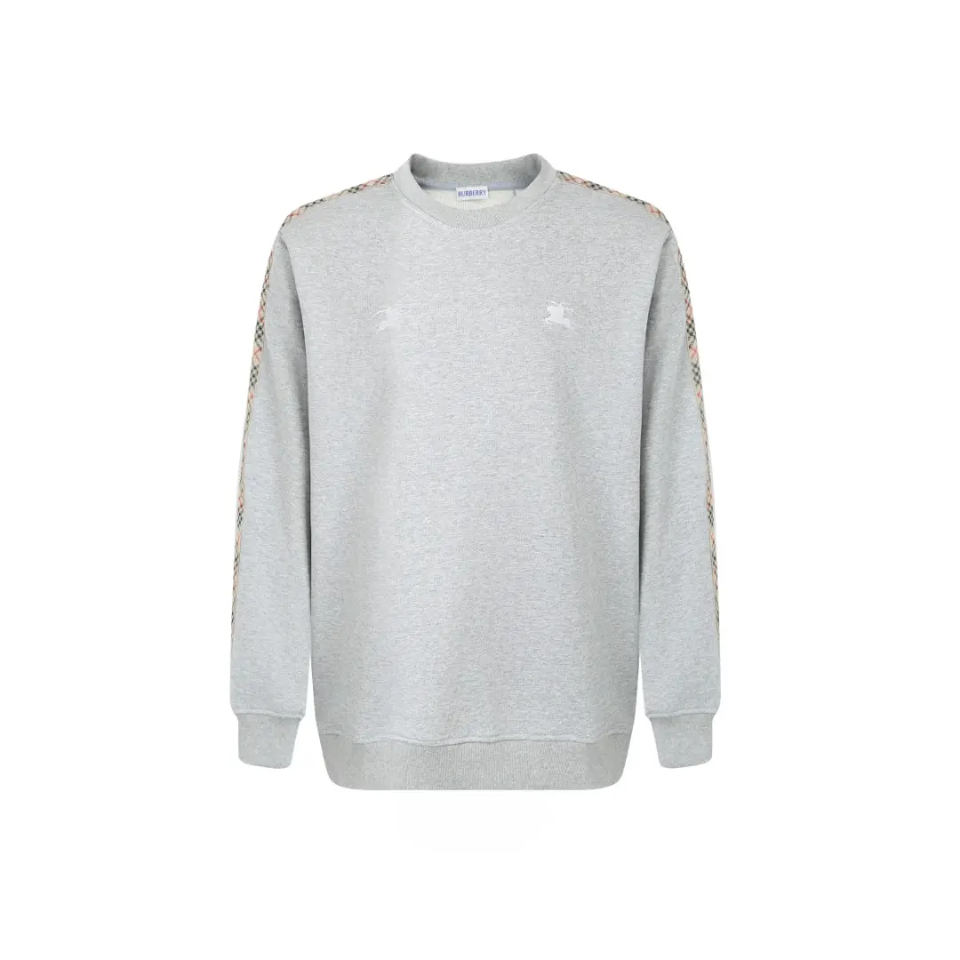 Check-Trim Cotton-Blend Sweatshirt D16520366