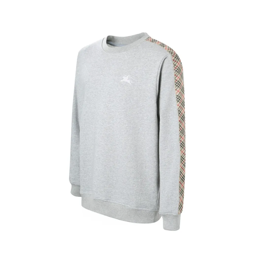 Check-Trim Cotton-Blend Sweatshirt D16520366 — view 2