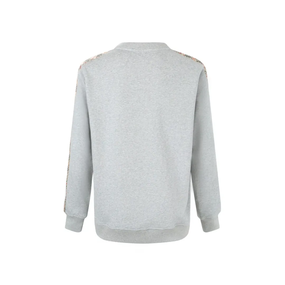 Check-Trim Cotton-Blend Sweatshirt D16520366 — view 3