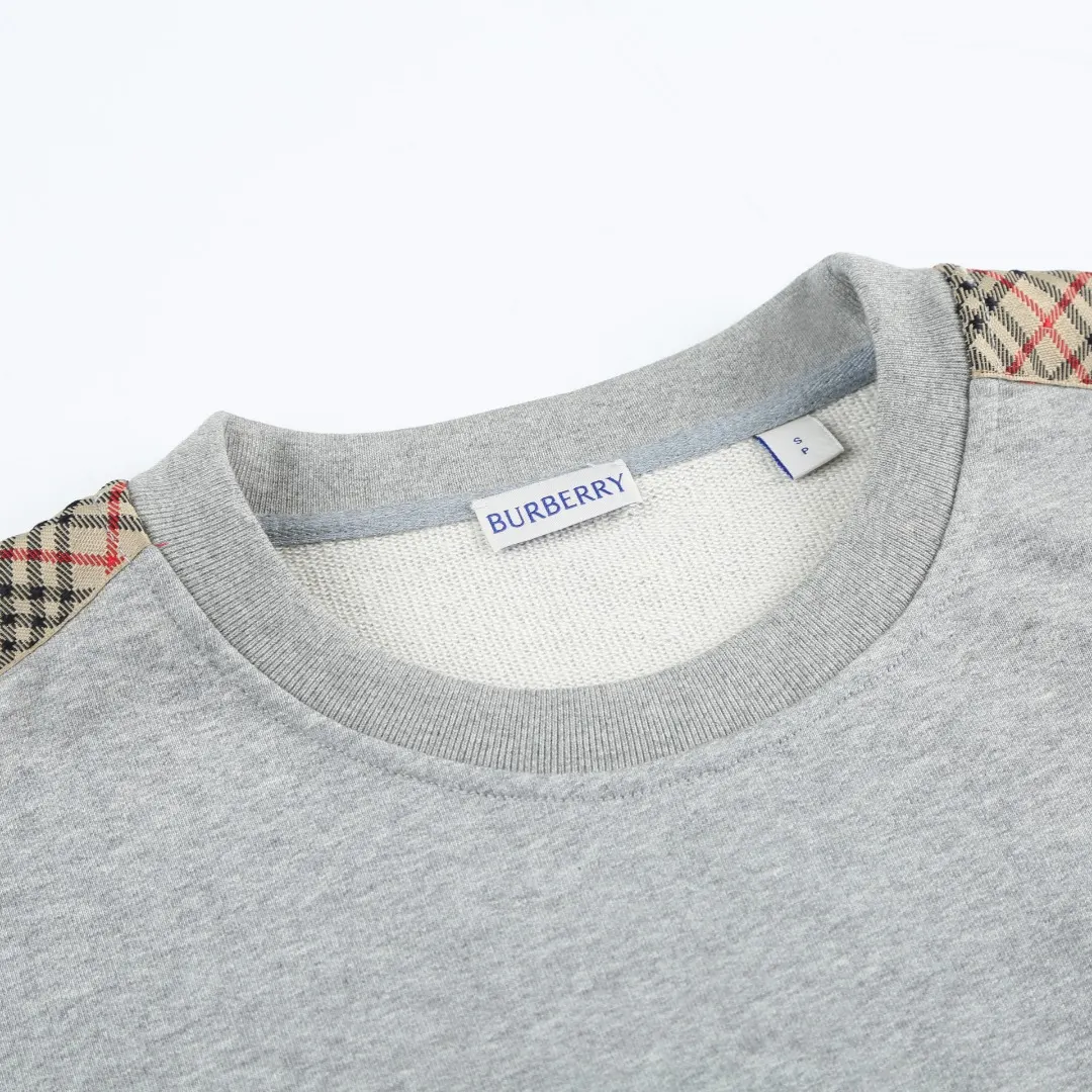 Check-Trim Cotton-Blend Sweatshirt D16520366 — view 4