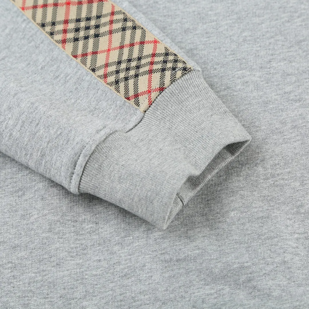 Check-Trim Cotton-Blend Sweatshirt D16520366 — view 7