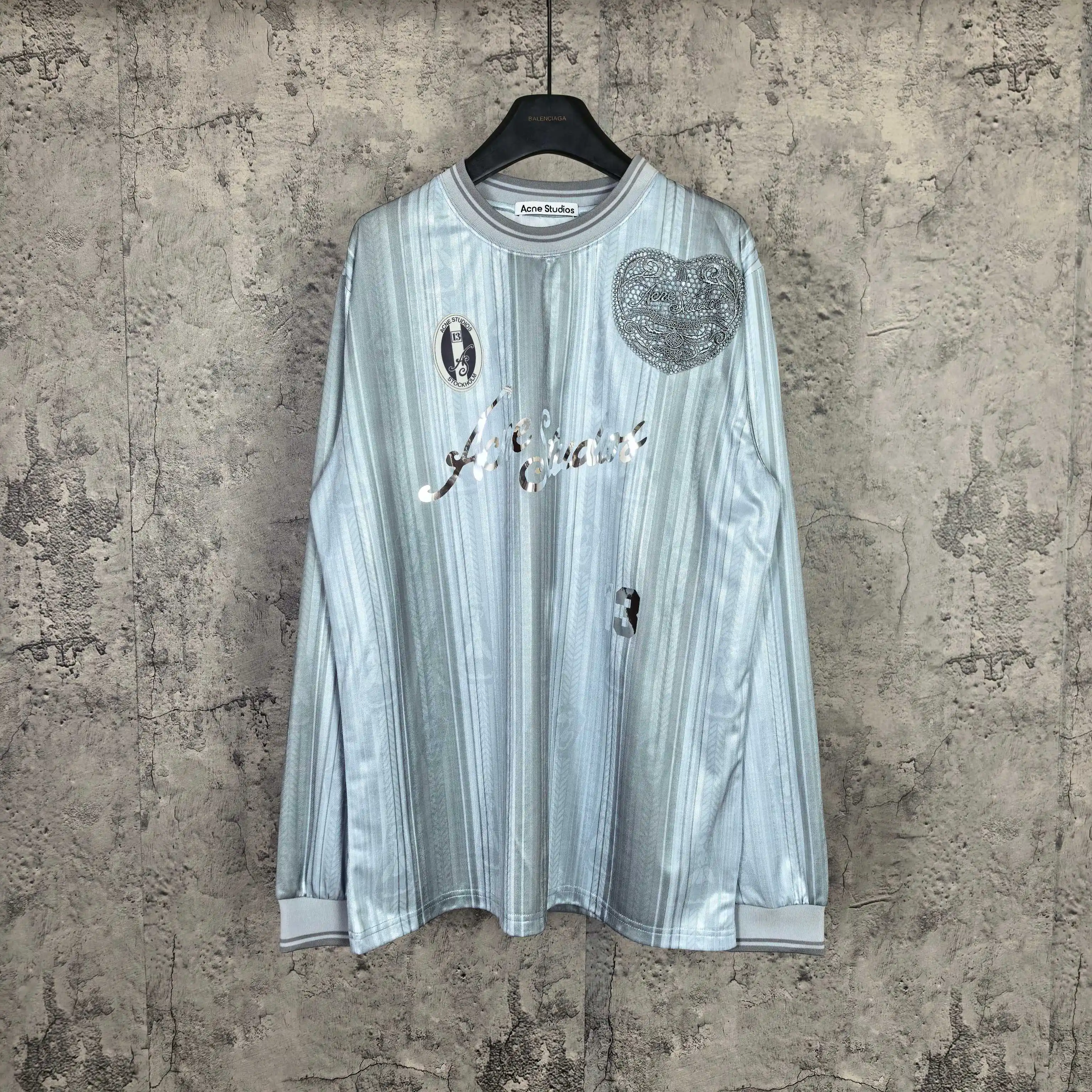 Logo-Print Long-Sleeved Football Jersey D16523281