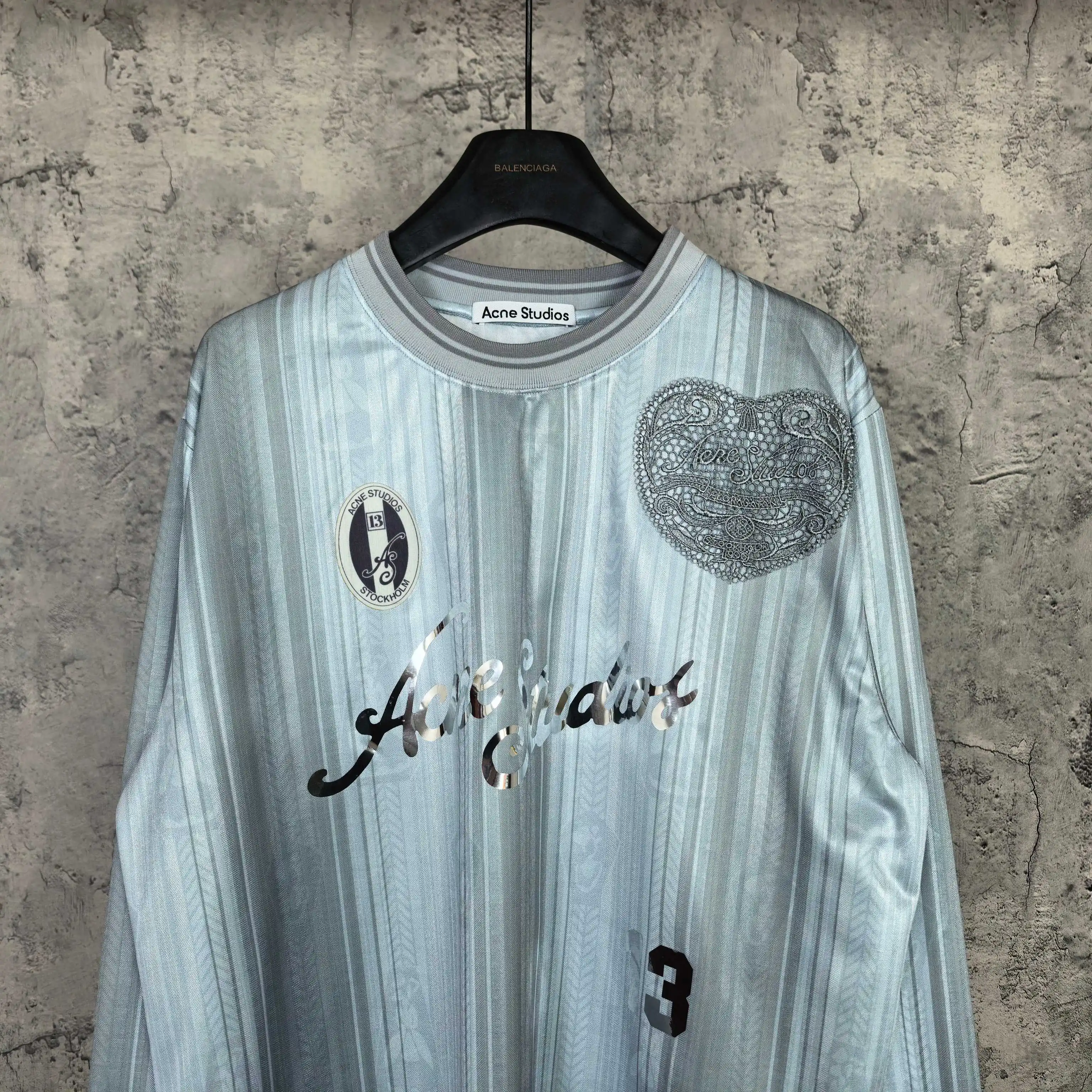 Logo-Print Long-Sleeved Football Jersey D16523281 — view 3