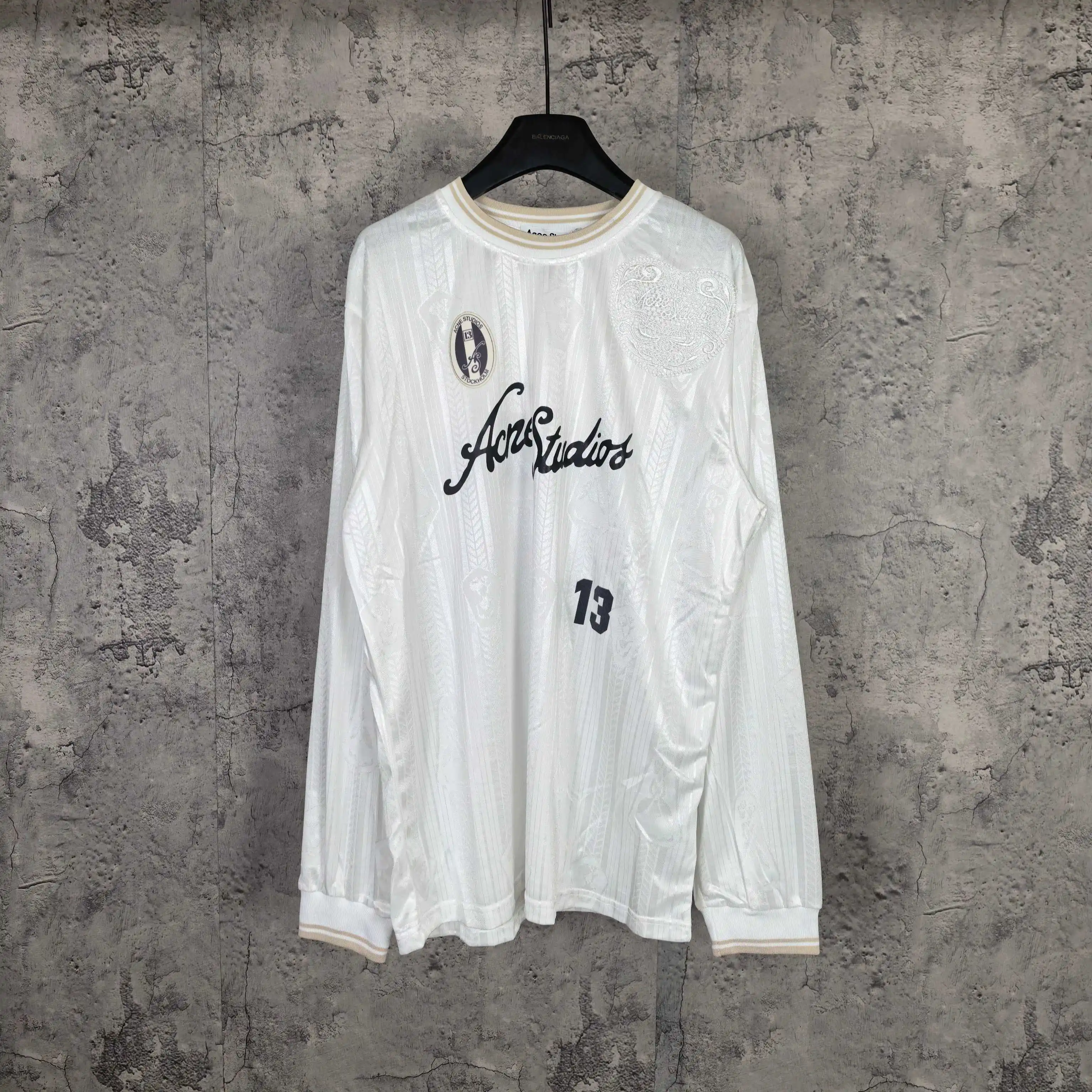 Logo-Print Long-Sleeved Football Jersey D16523280