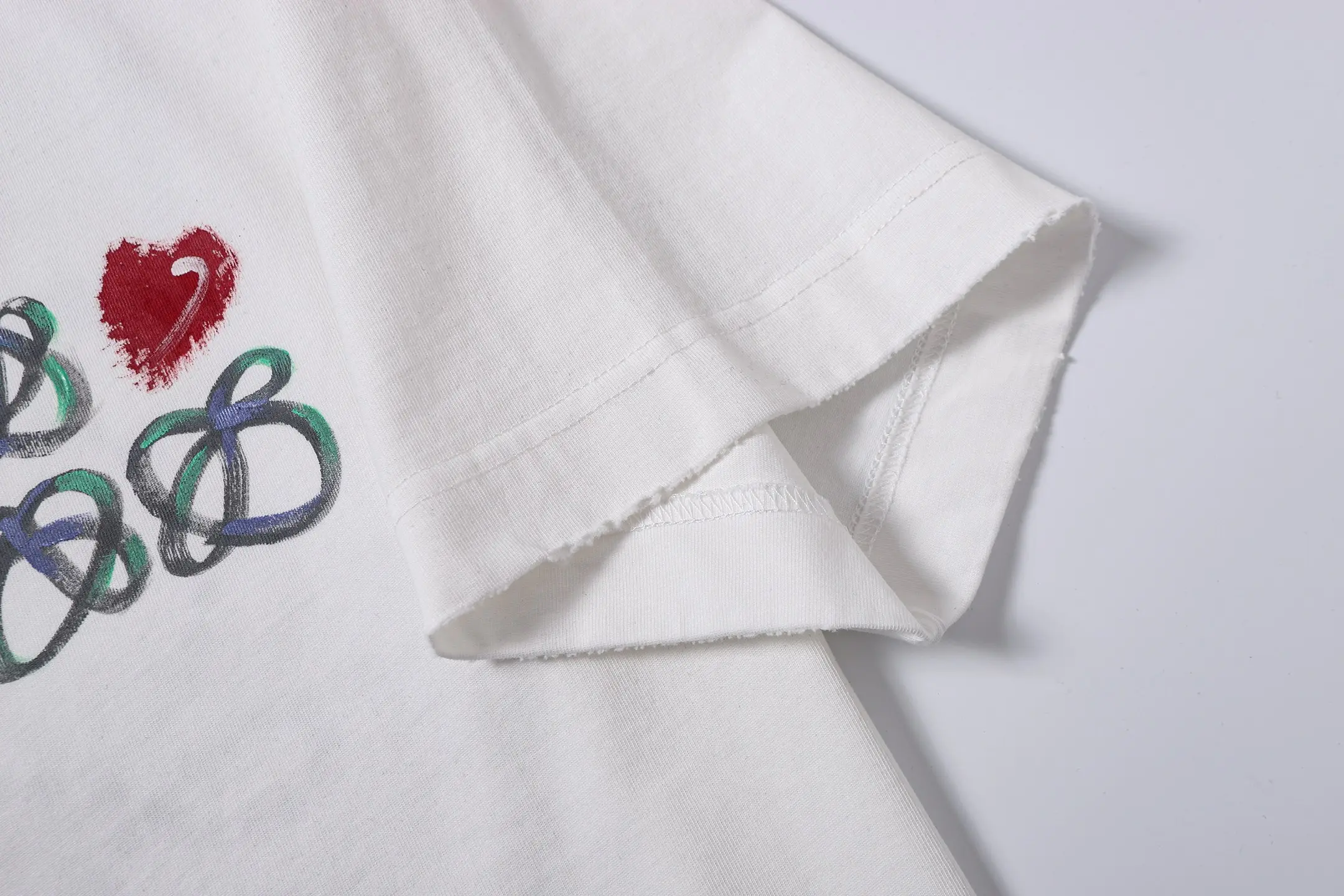 Hand-Painted Anagram Logo Cotton T-Shirt D16512894 — view 4