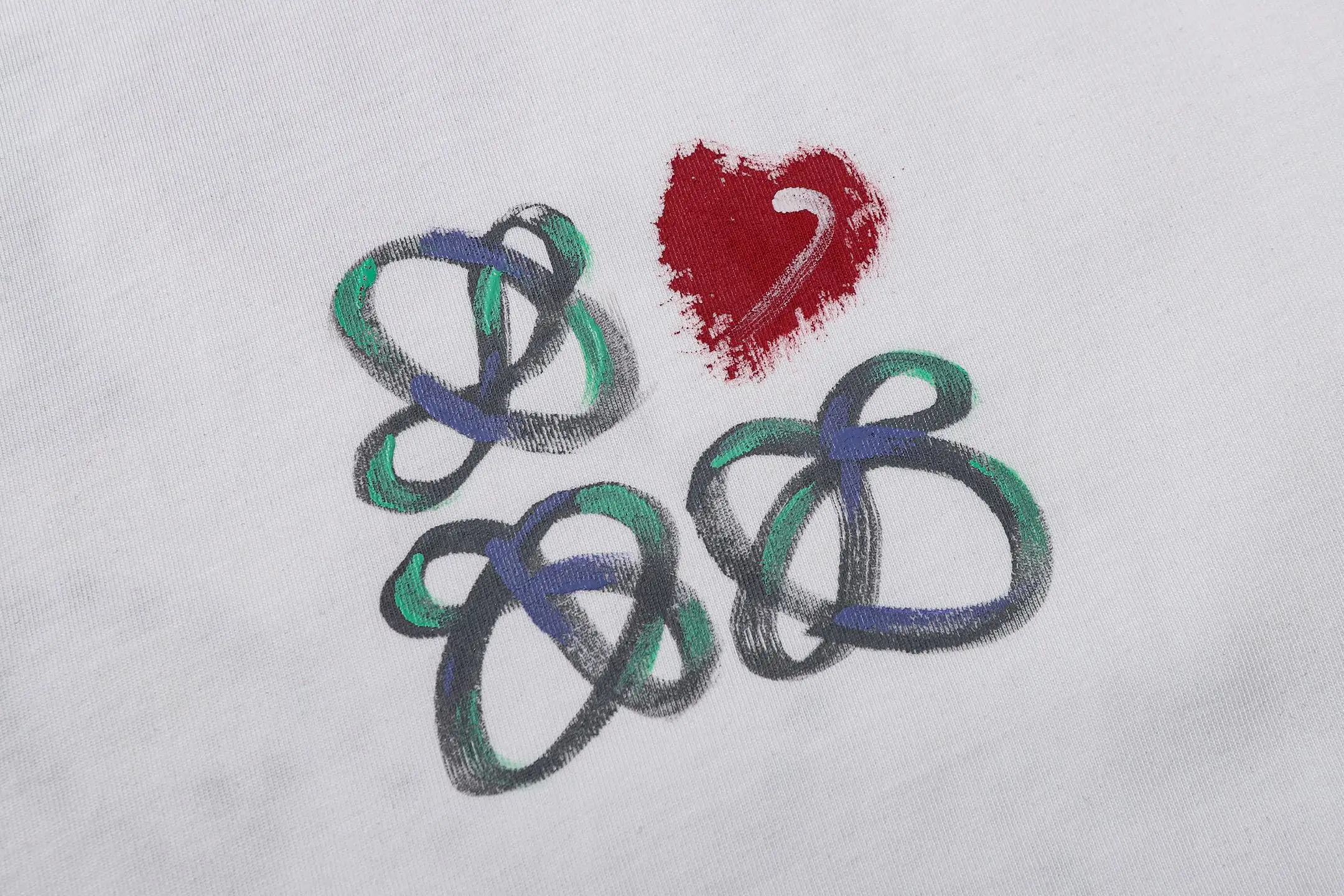 Hand-Painted Anagram Logo Cotton T-Shirt D16512894 — view 5
