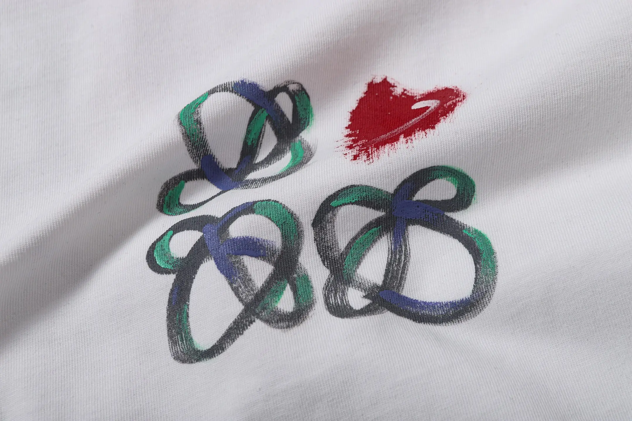Hand-Painted Anagram Logo Cotton T-Shirt D16512894 — view 6