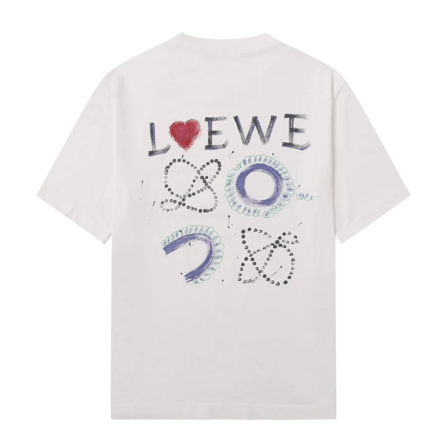 Hand-Painted Anagram Logo Cotton T-Shirt D16512894 — view 9