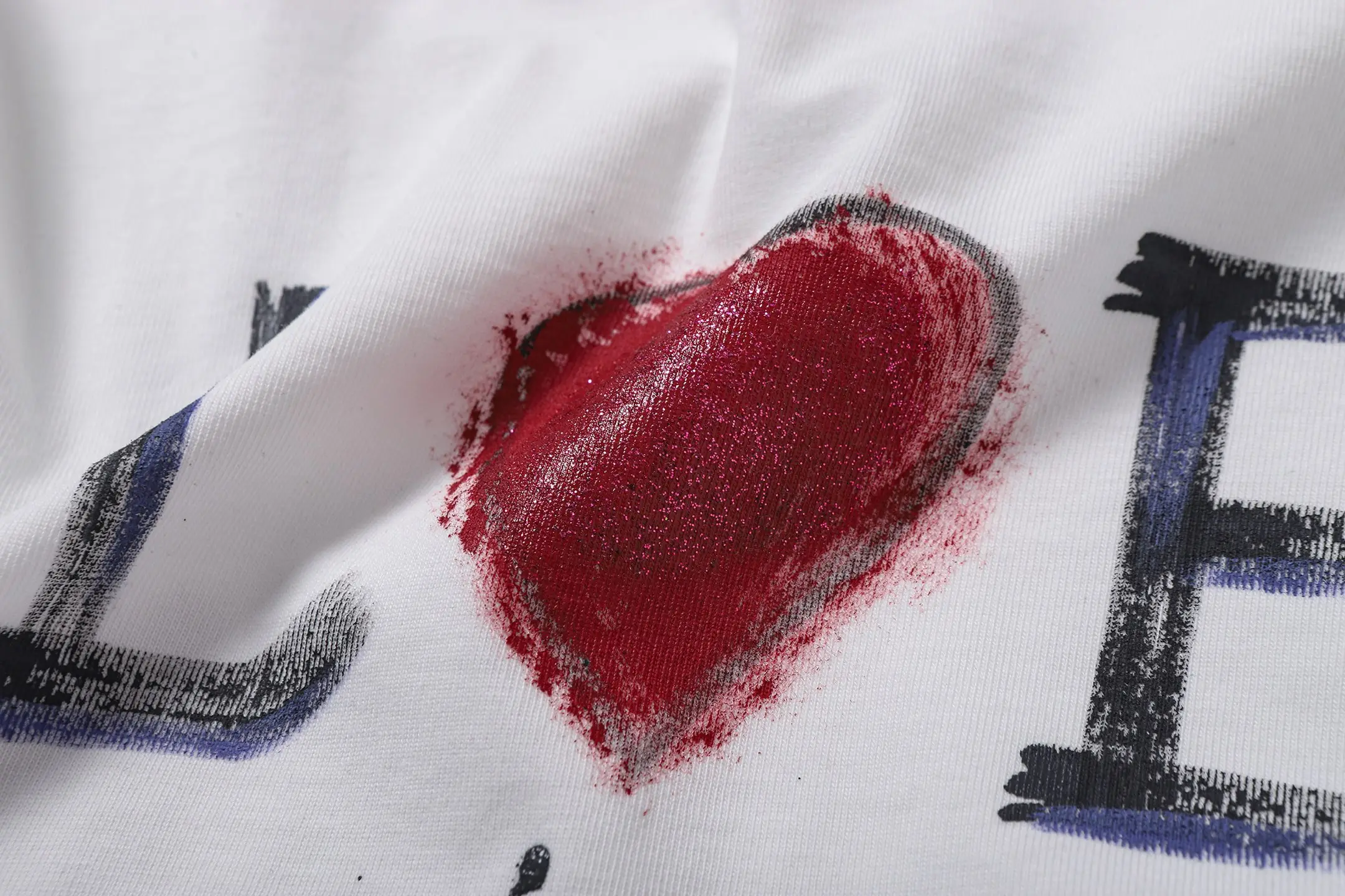 Hand-Painted Anagram Logo Cotton T-Shirt D16512894 — view 11