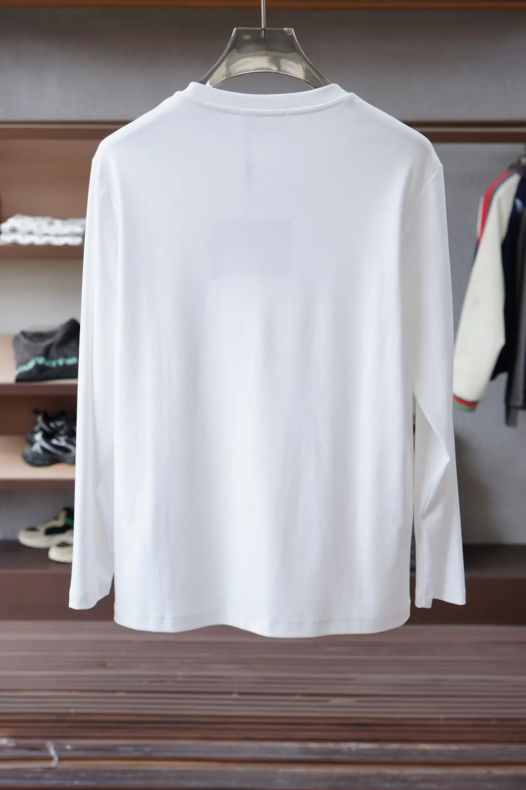 Logo-Appliqué Long-Sleeved Cotton T-Shirt D16514019 — view 5