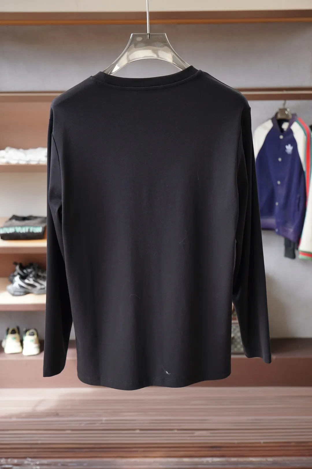 Logo-Appliqué Long-Sleeved Cotton T-Shirt D16514018 — view 3
