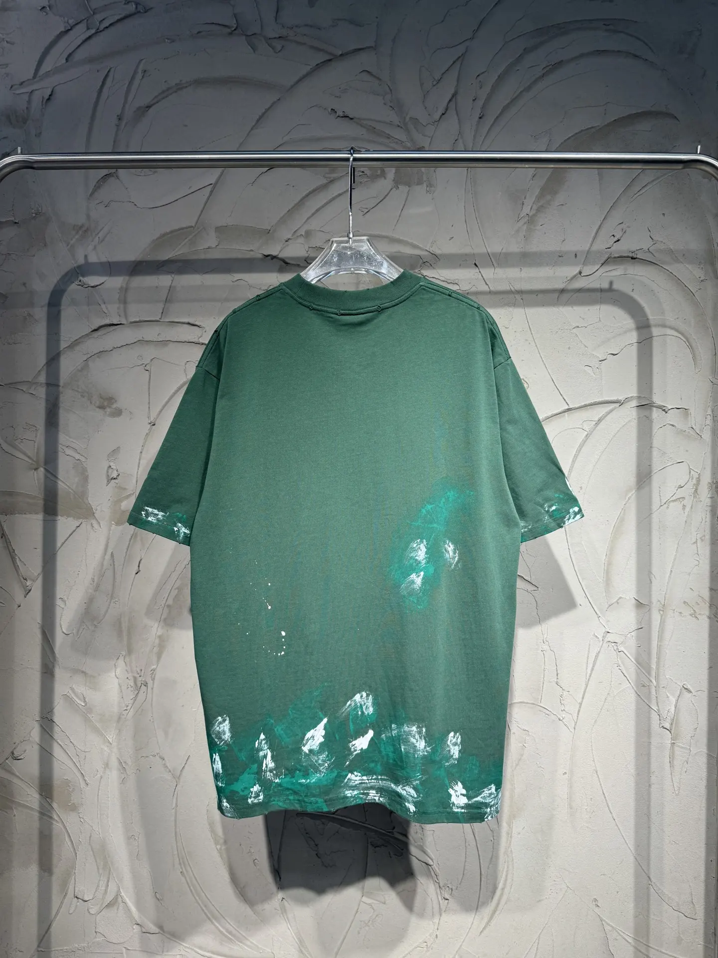 Paint-Splatter Distressed Oversized T-Shirt D17023027 — view 2