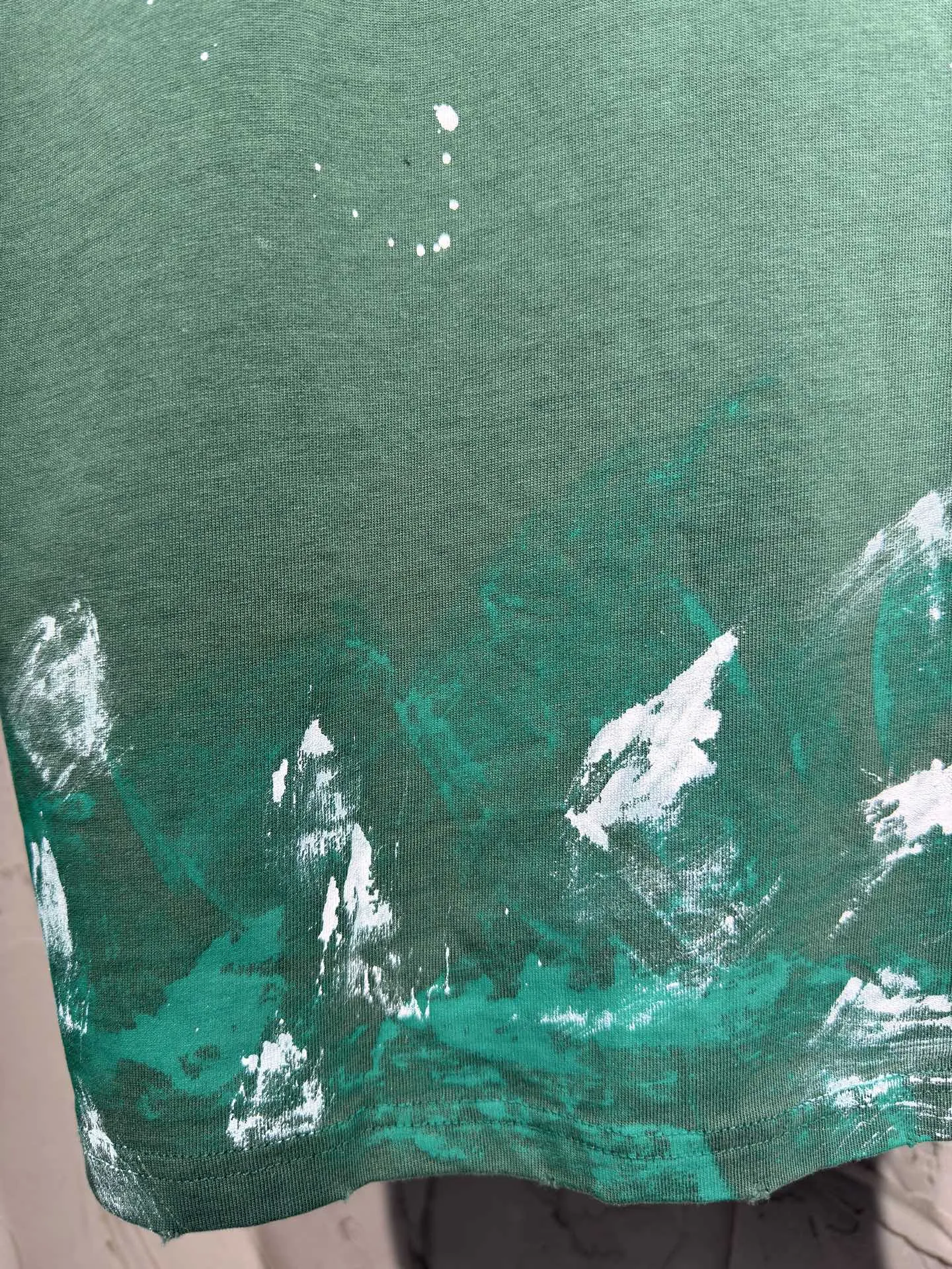 Paint-Splatter Distressed Oversized T-Shirt D17023027 — view 14