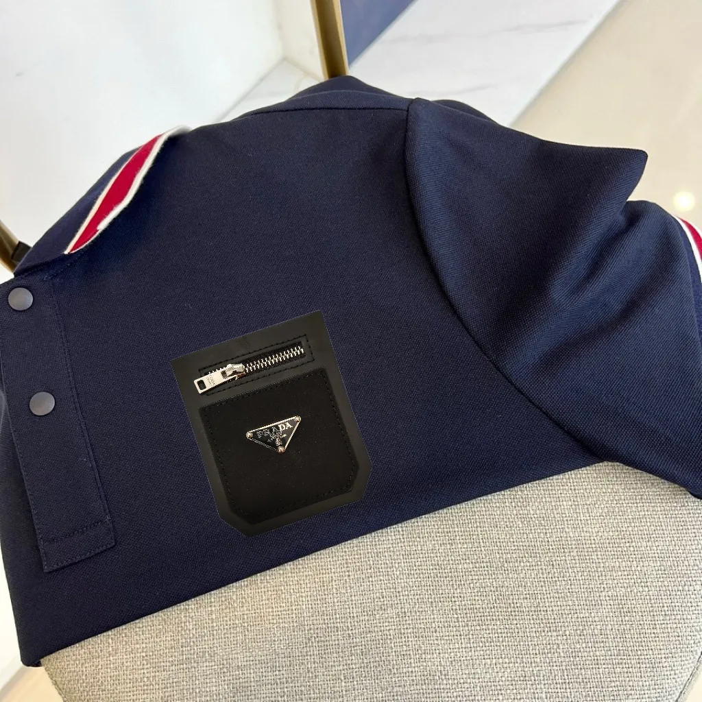 Contrast Trim Cotton-Blend Polo Shirt D17014052 — view 3