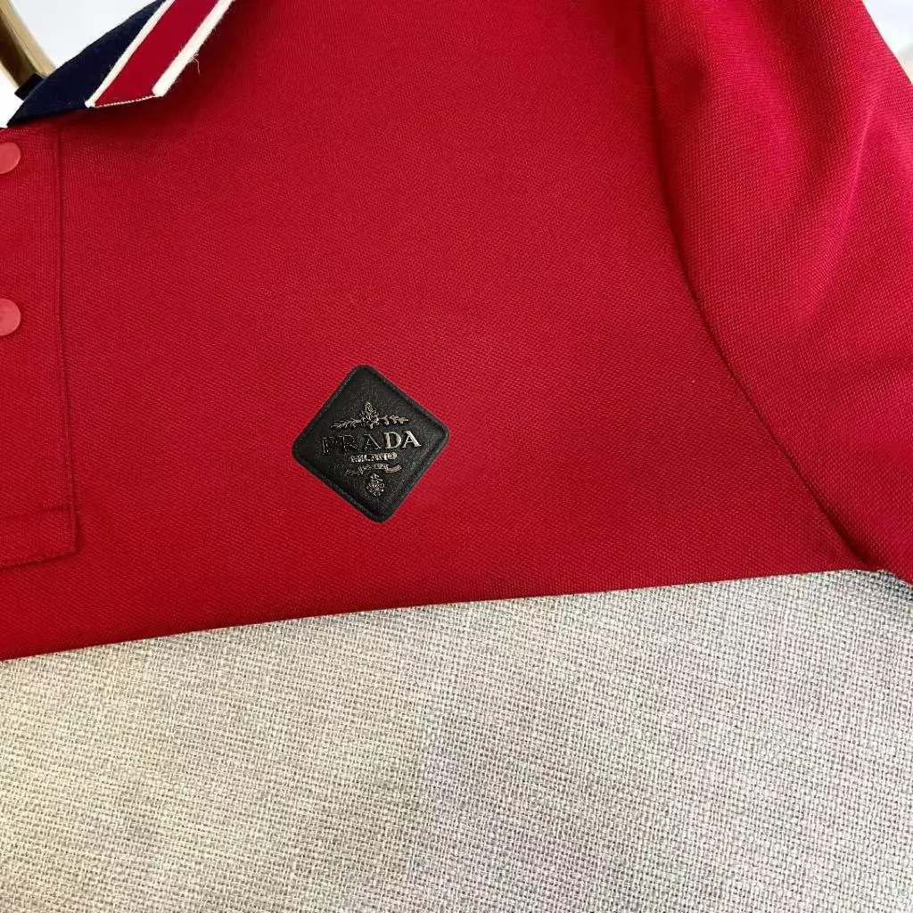 Contrast-Trim Cotton-Blend Polo Shirt D17014047 — view 3