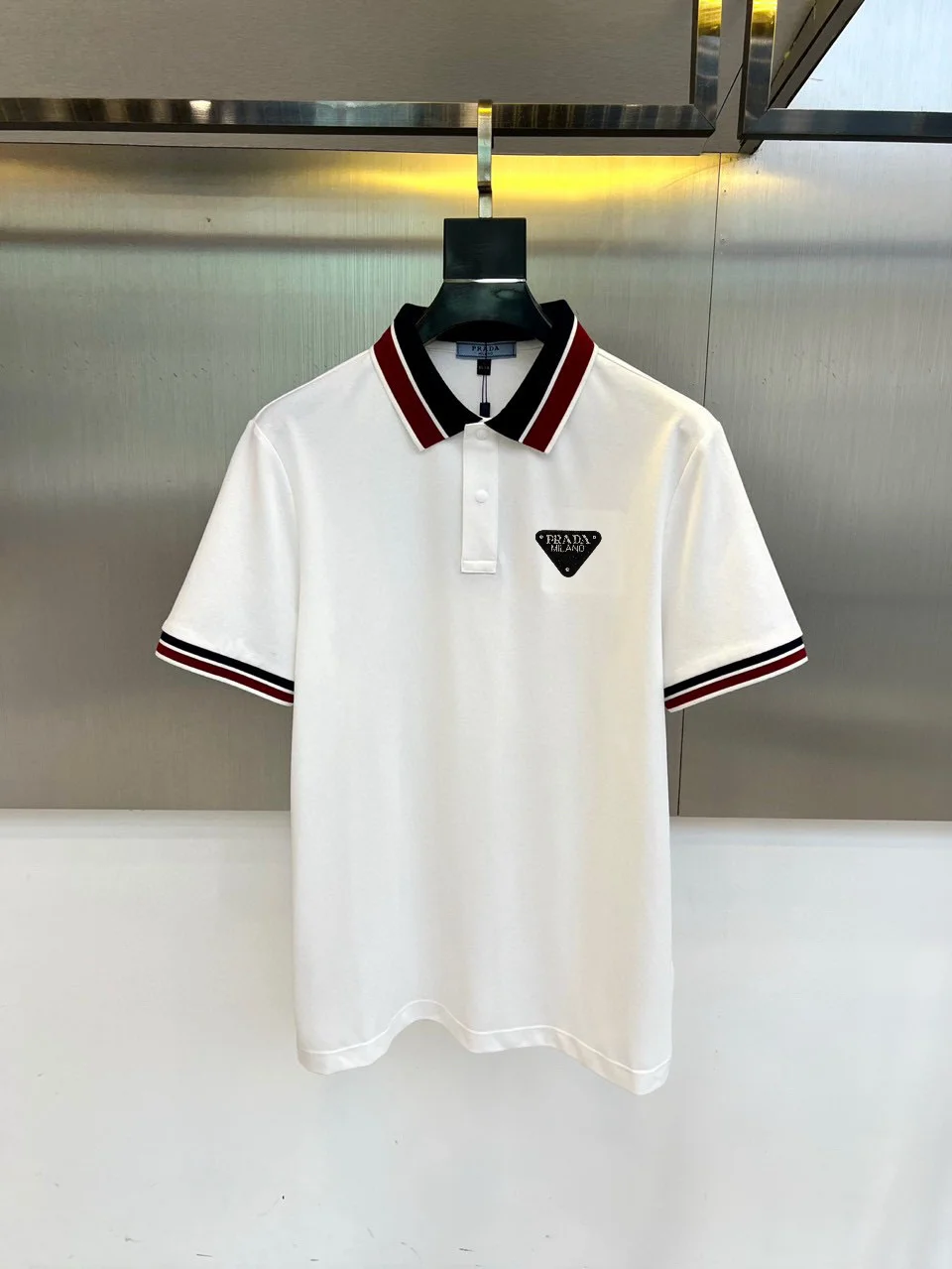 Contrast-Trim Cotton-Blend Polo Shirt D17014057