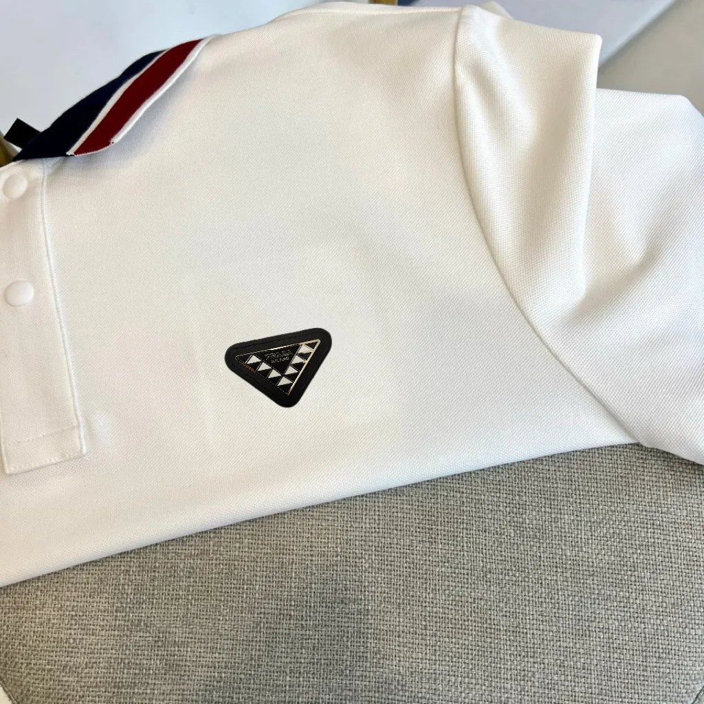 Contrast-Trim Cotton-Blend Polo Shirt D17014039 — view 3