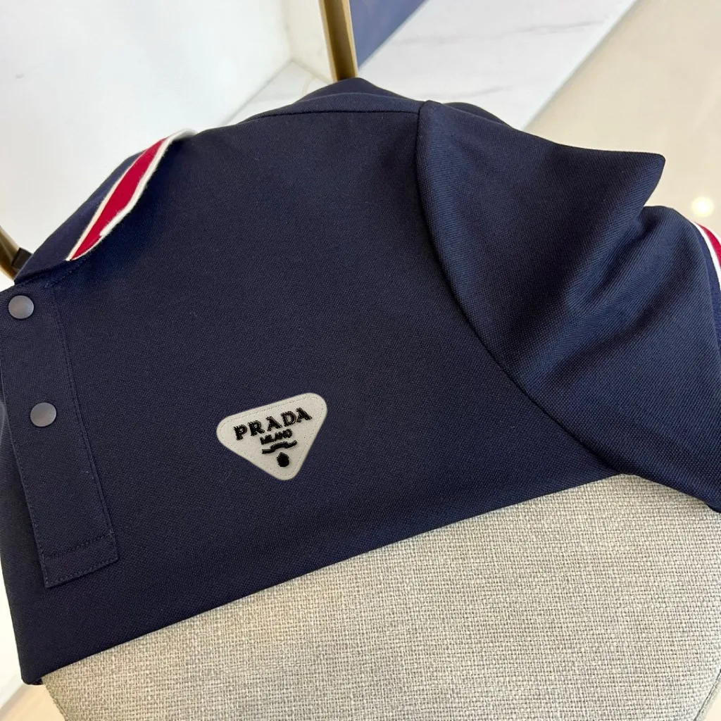 Contrast-Trim Cotton-Blend Polo Shirt D17014037 — view 3