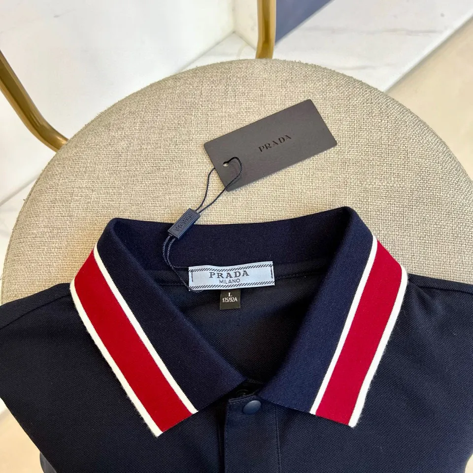 Contrast-Trim Cotton-Blend Polo Shirt D17014037 — view 4