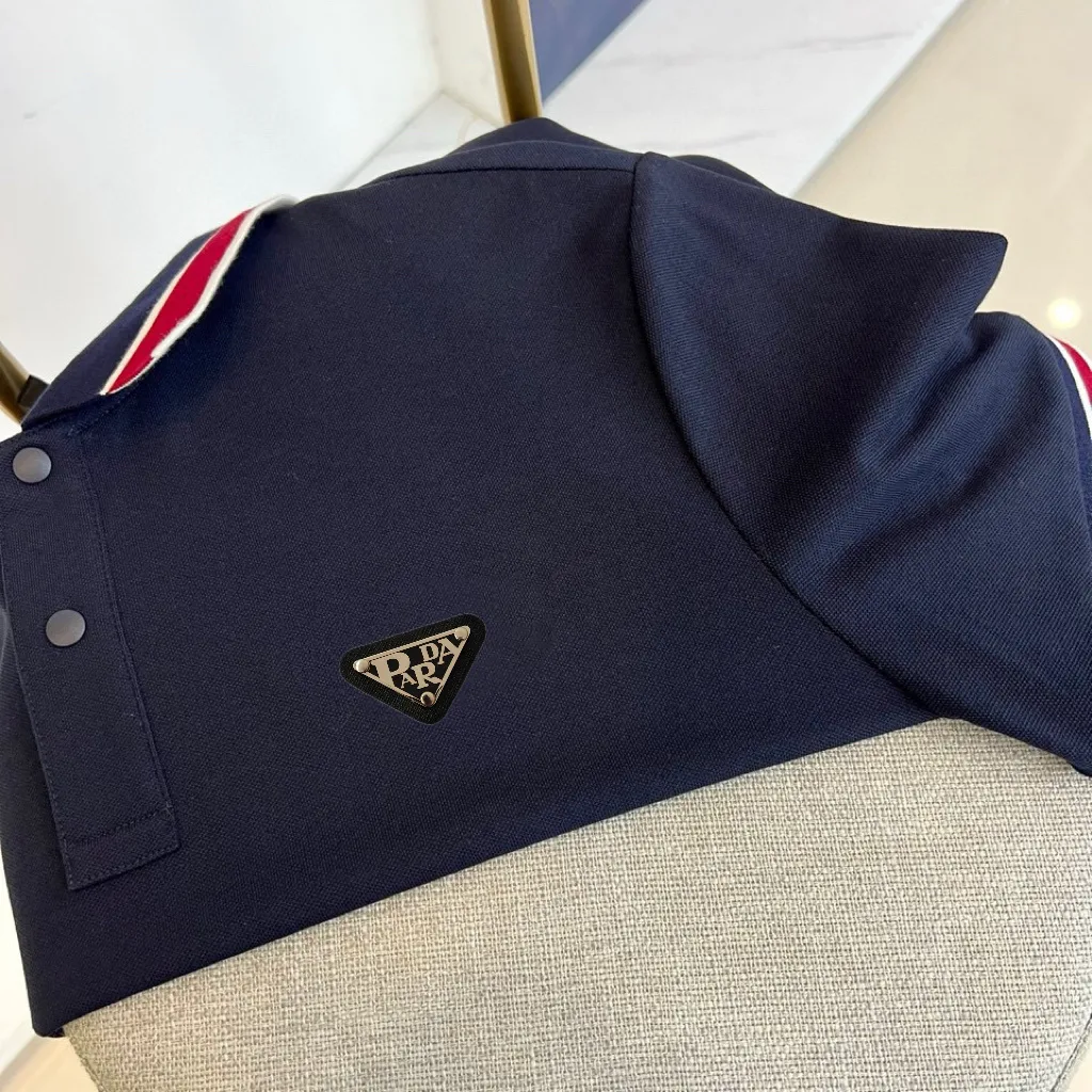 Contrast-Trim Cotton-Blend Polo Shirt D17014055 — view 3