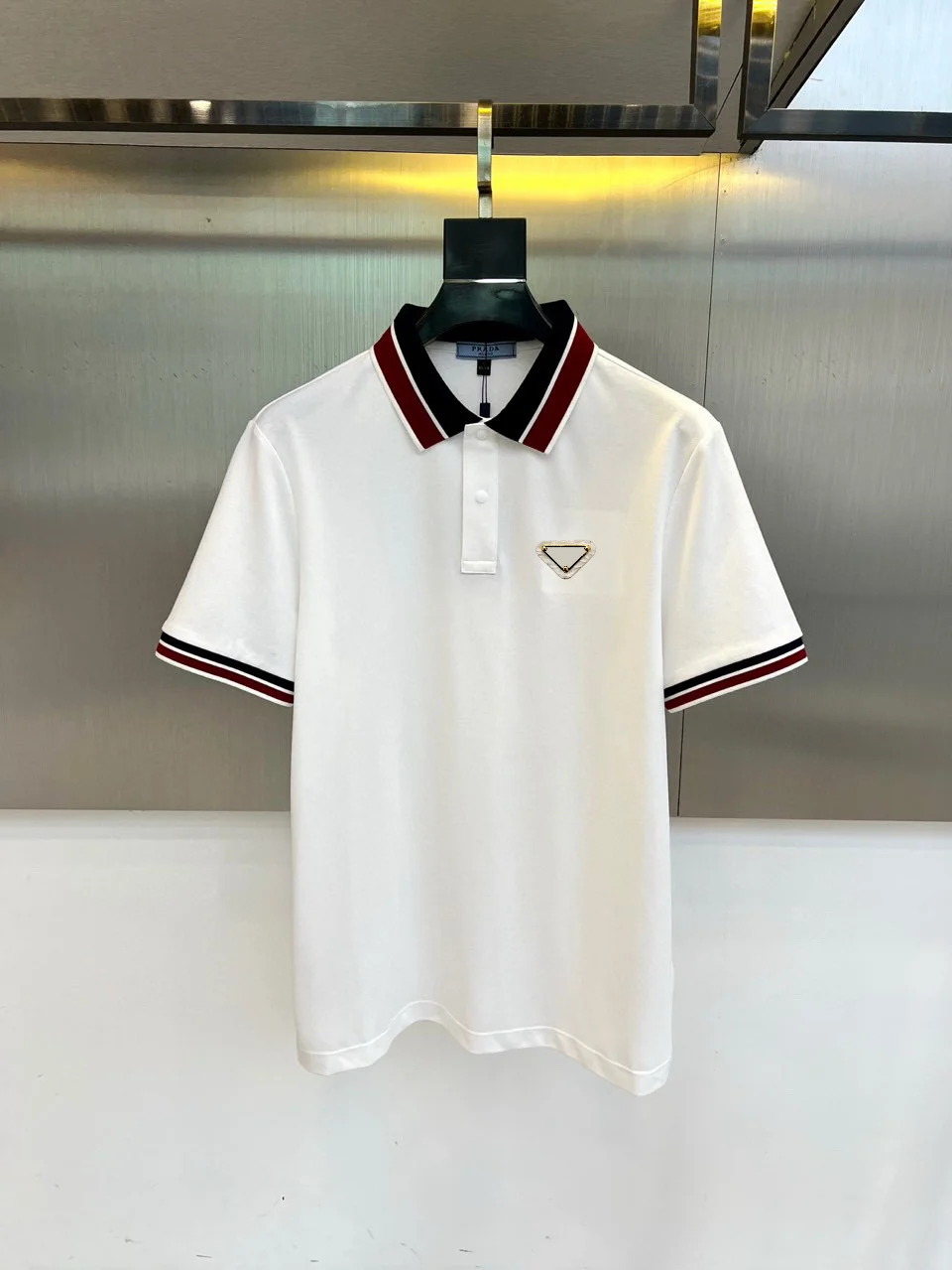 Contrast-Trim Cotton-Blend Polo Shirt D17014060